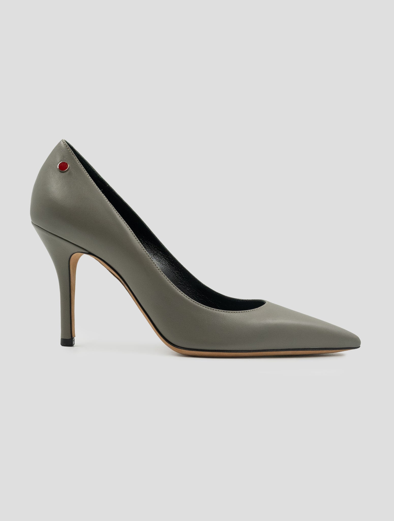 Kiton Taupe Leather Decollete