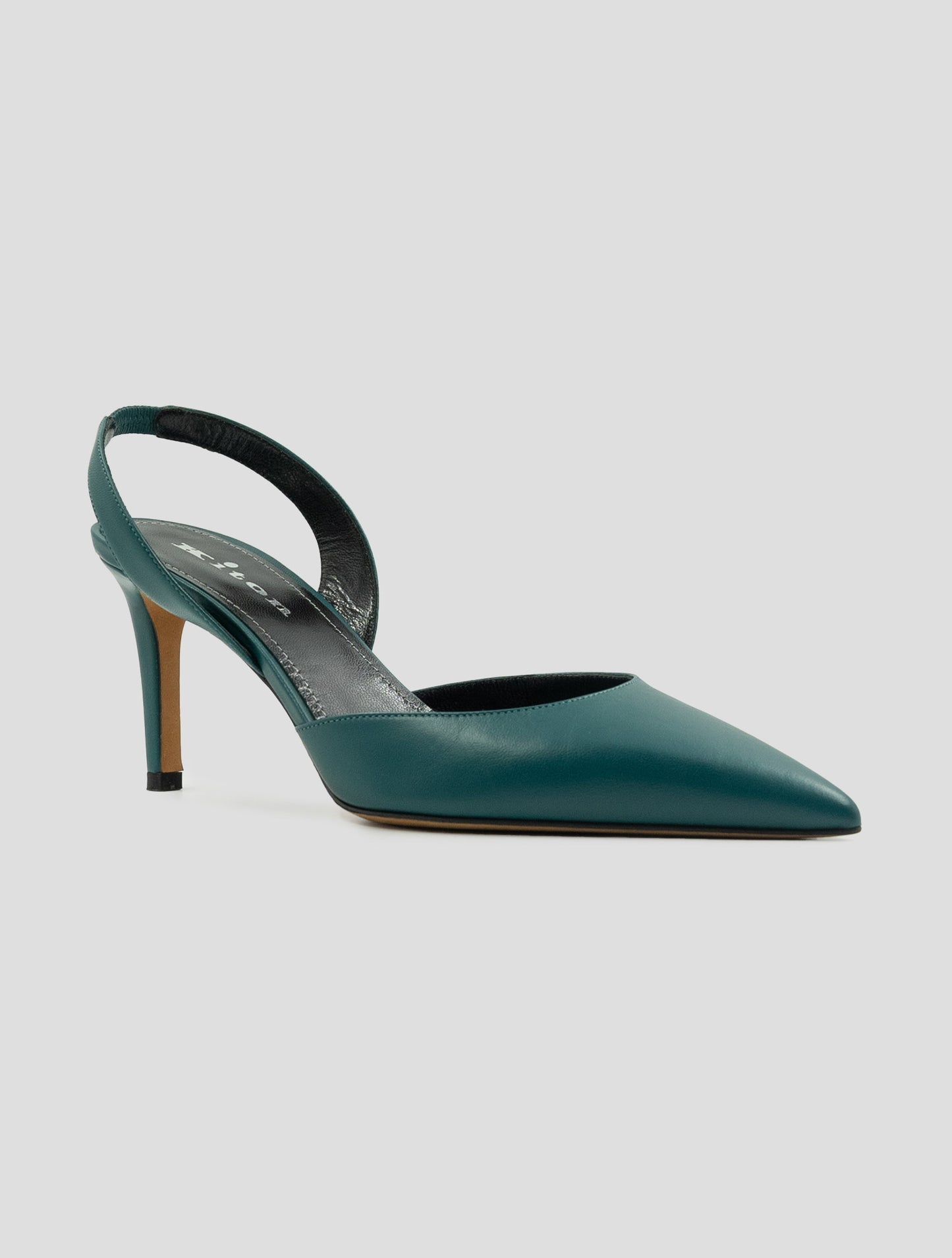 Kiton Green Leather Slingbacks