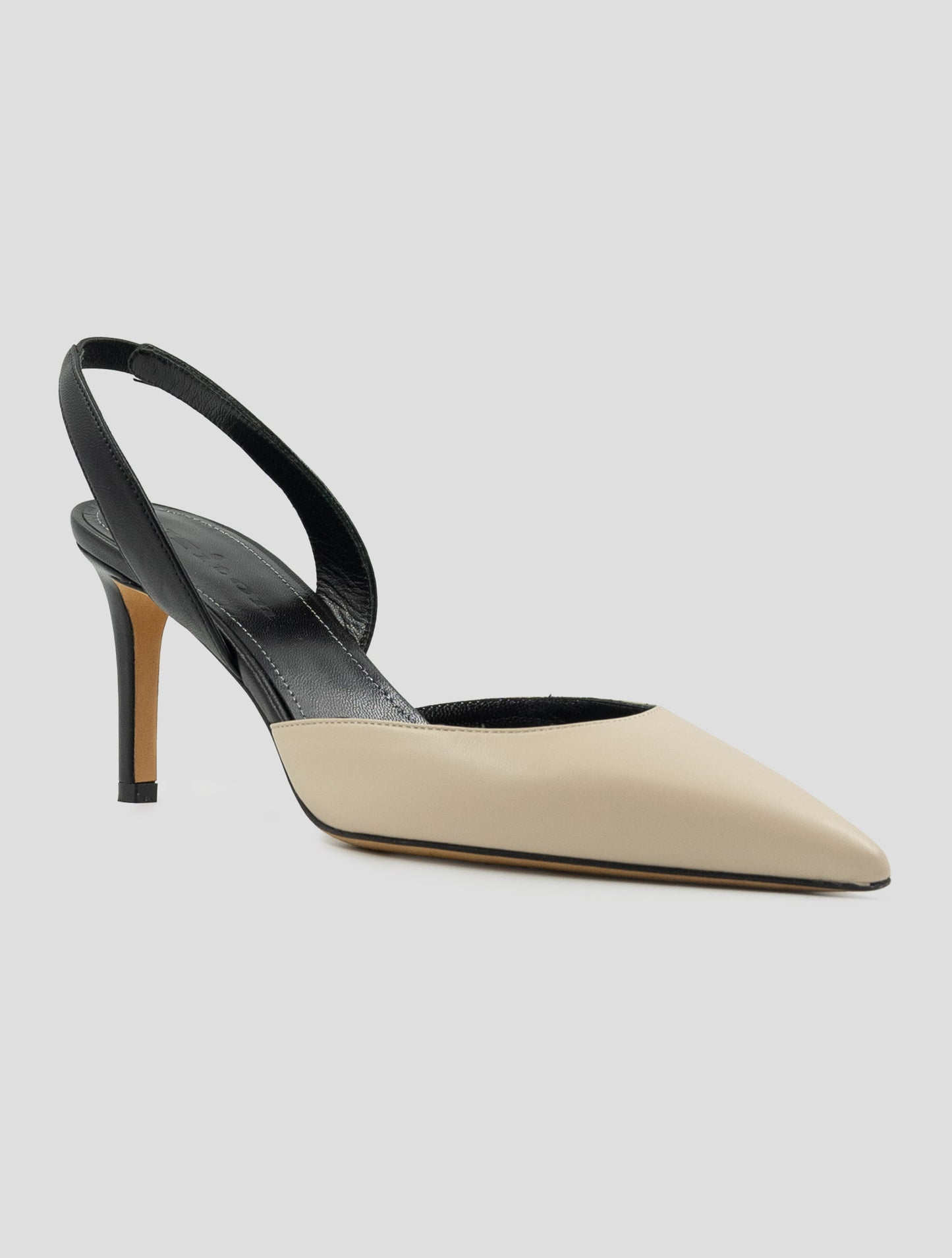 Kiton Beige Leather Slingbacks