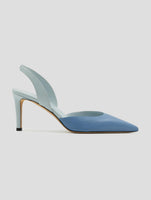 Kiton Light Blue Leather Slingbacks