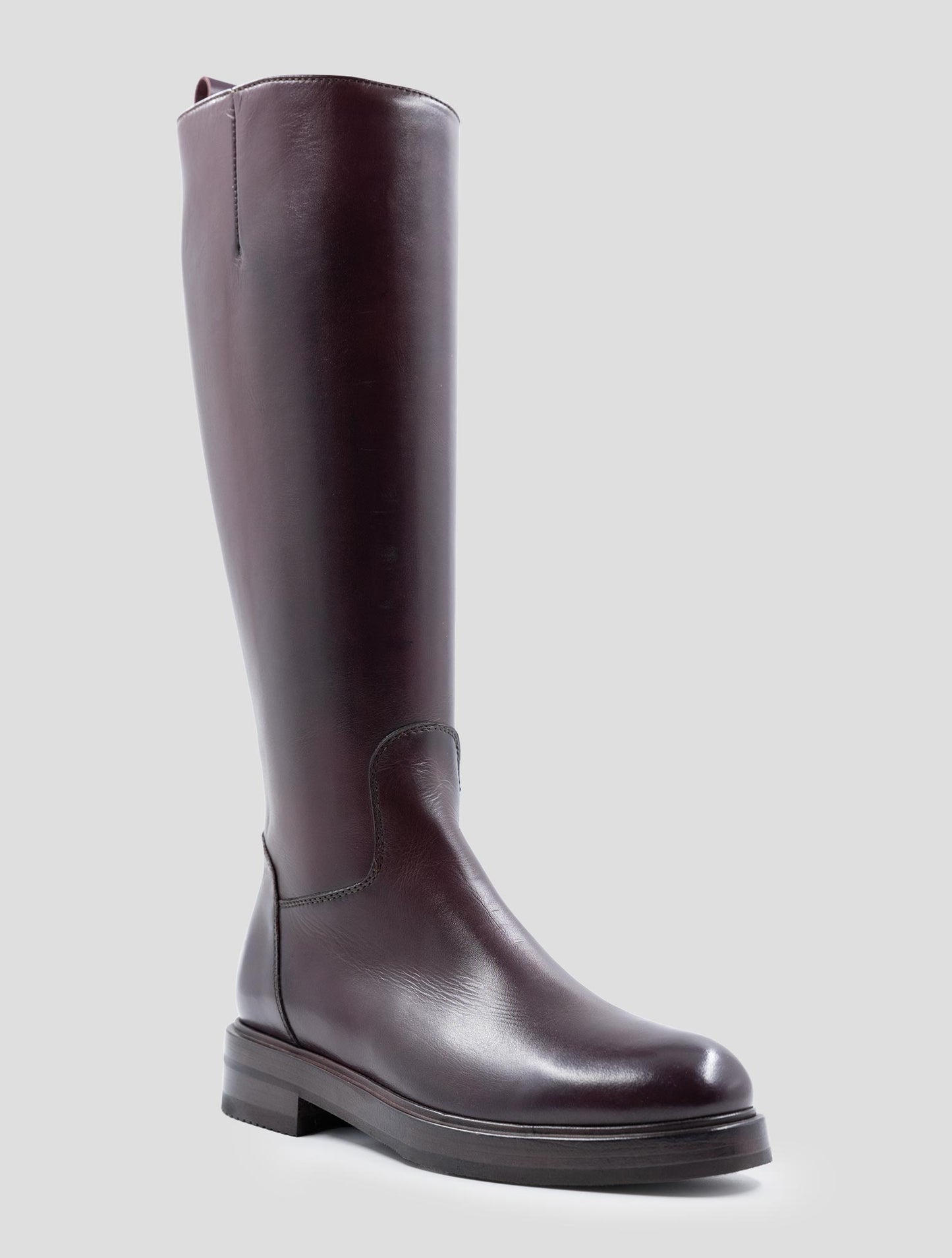 Kiton Burgundy Leather Boots