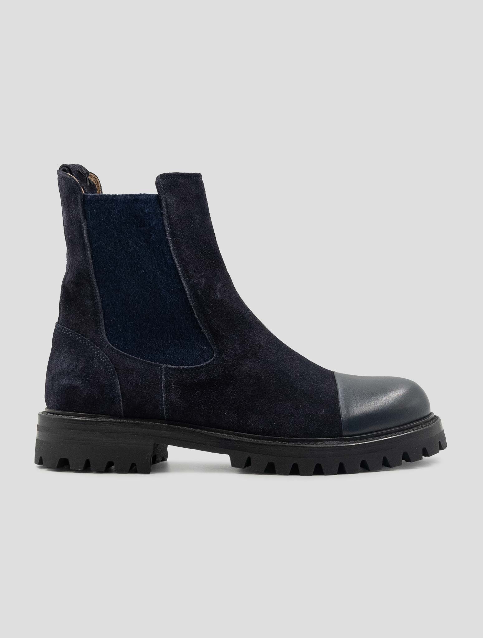 Kiton Blue Leather Suede Leather Boots