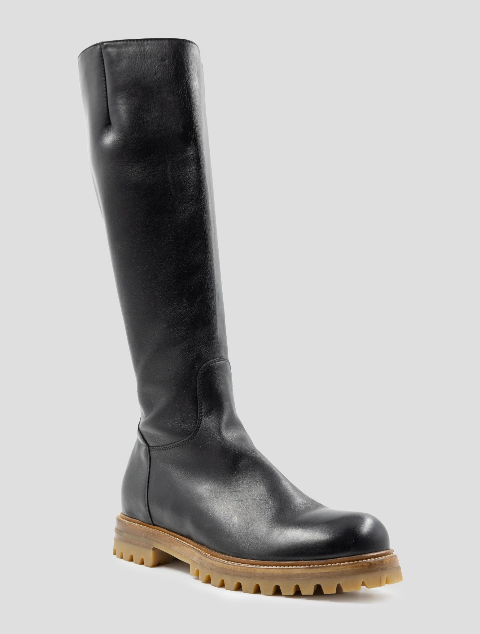 Kiton Black Leather Boots