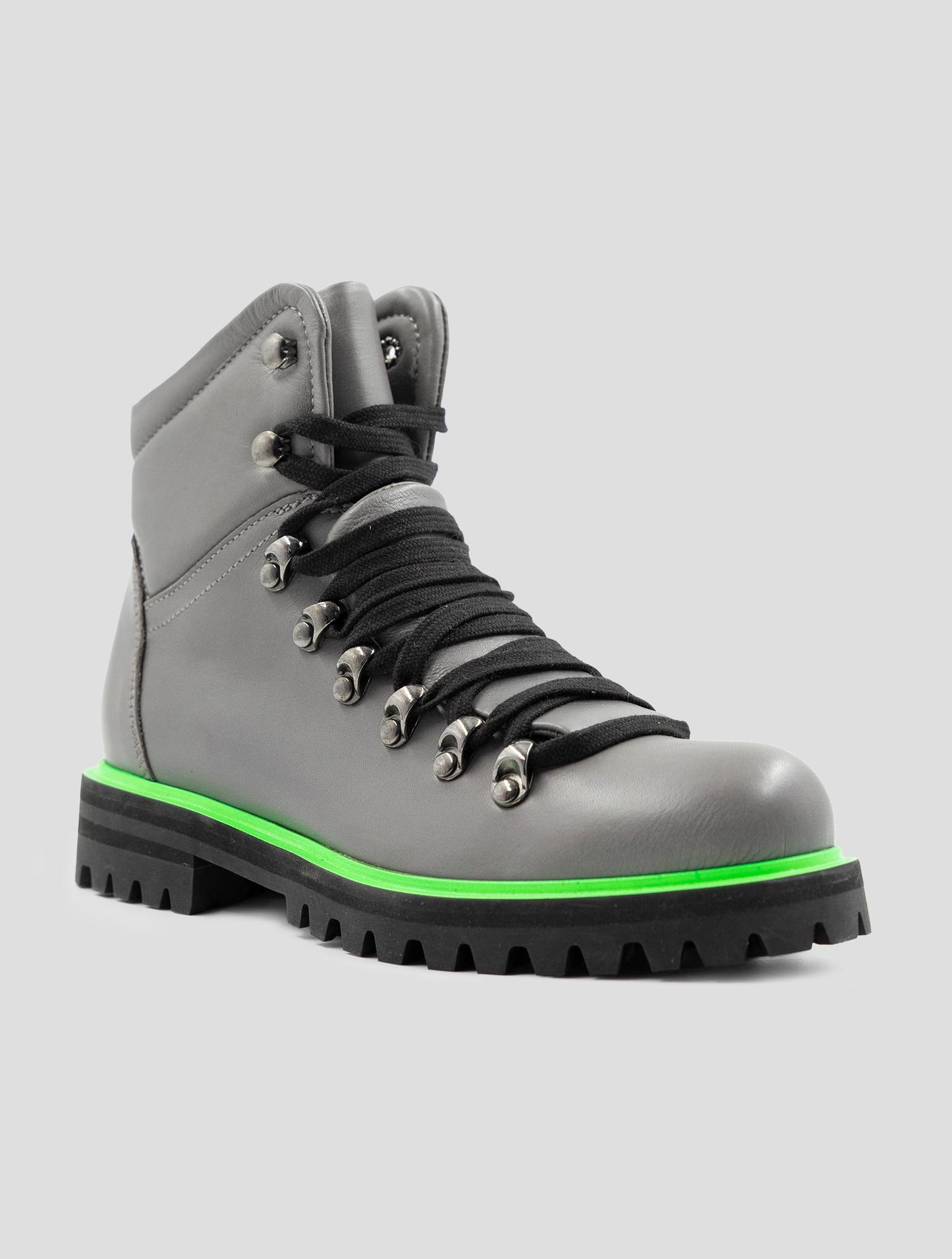 Kiton Gray Leather Boots