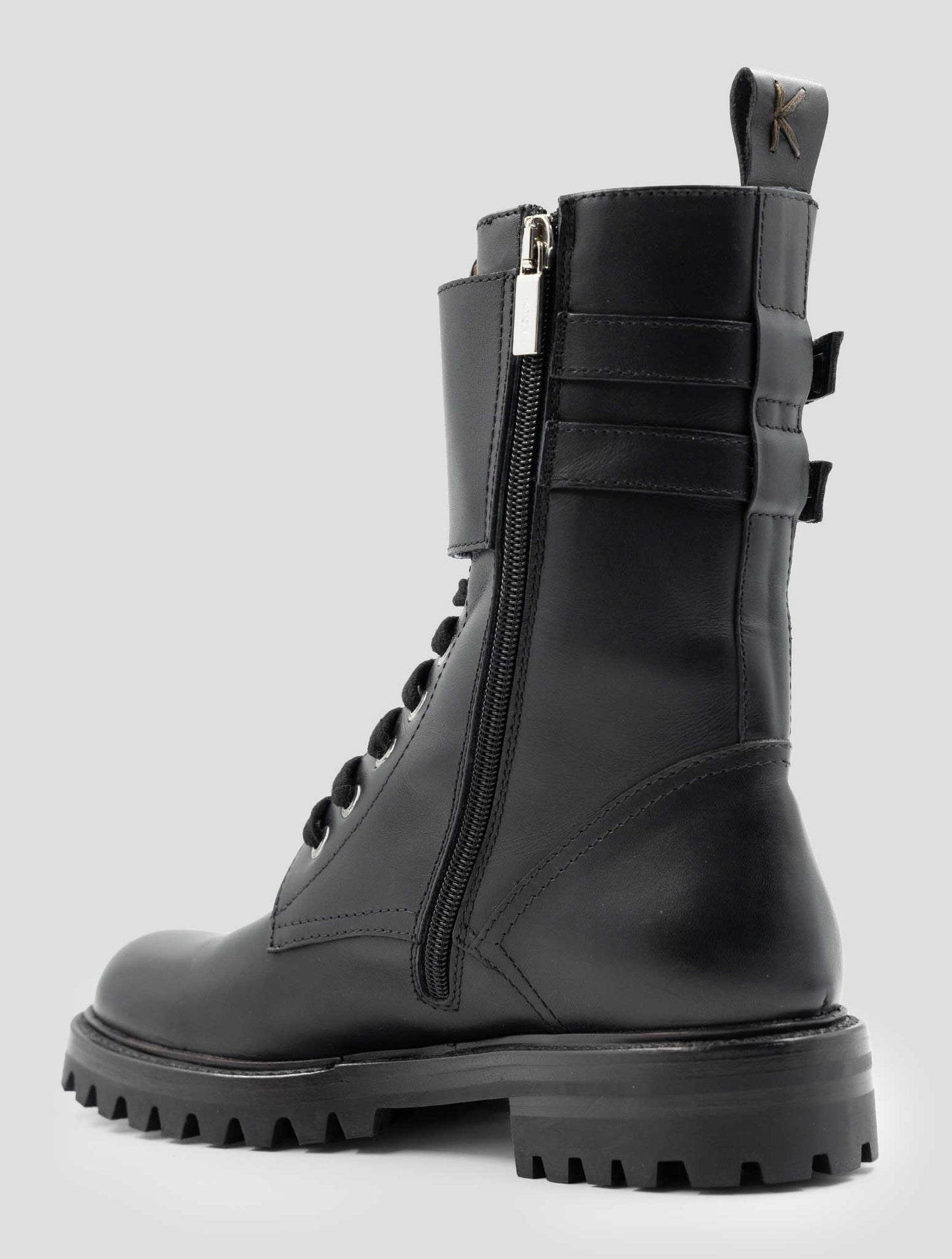 Kiton Black Leather Boots