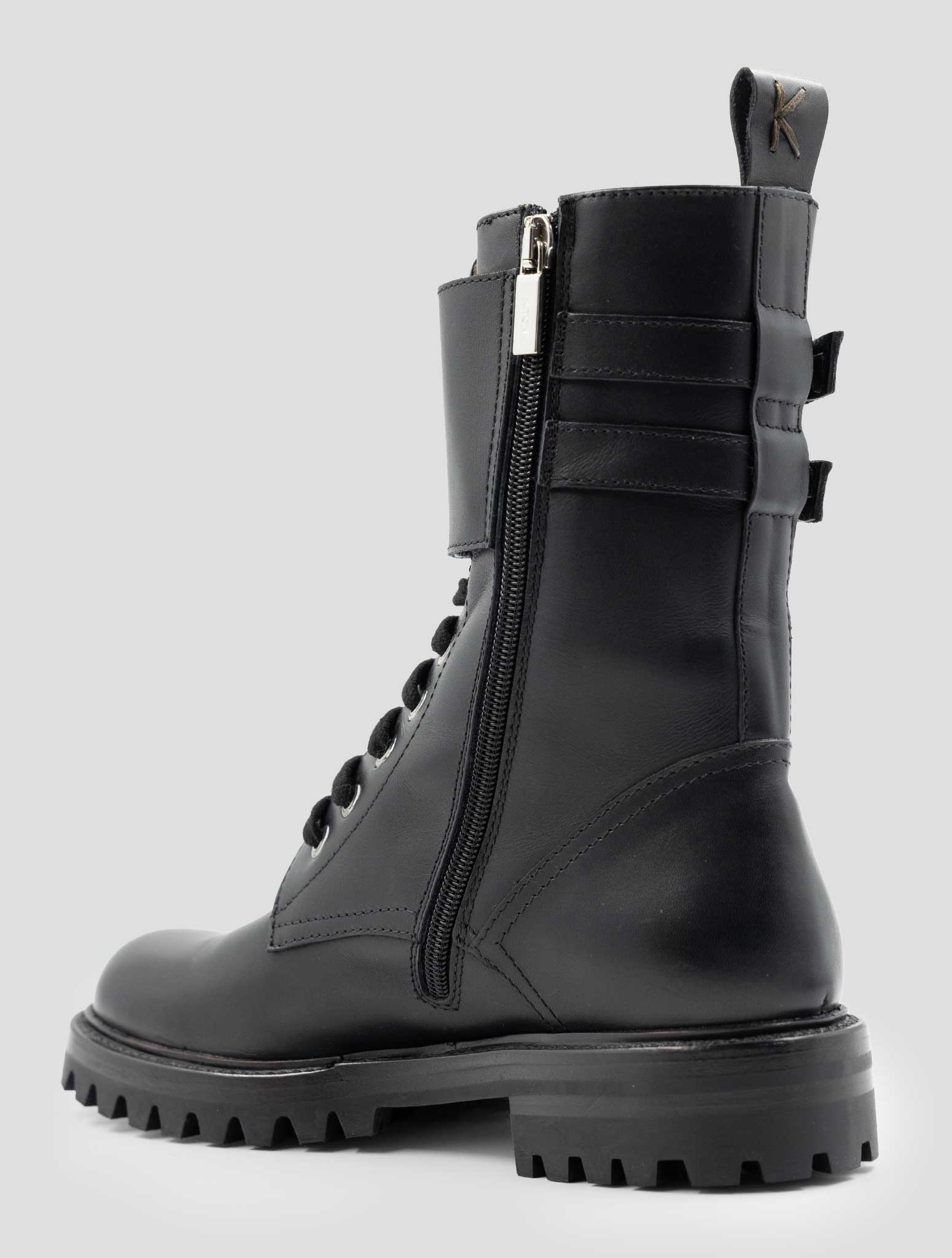 Kiton Black Leather Boots