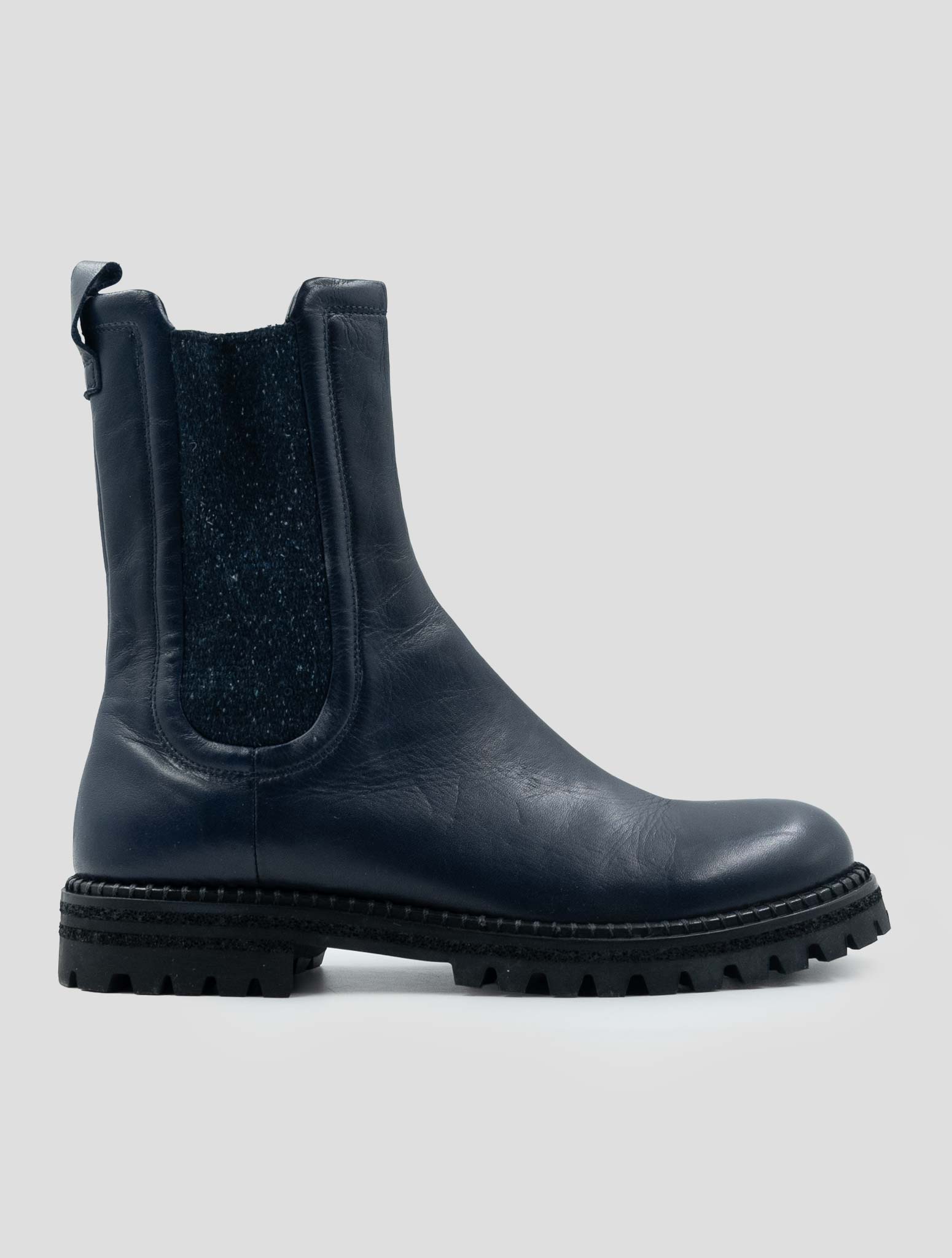 Kiton Blue Leather Boots