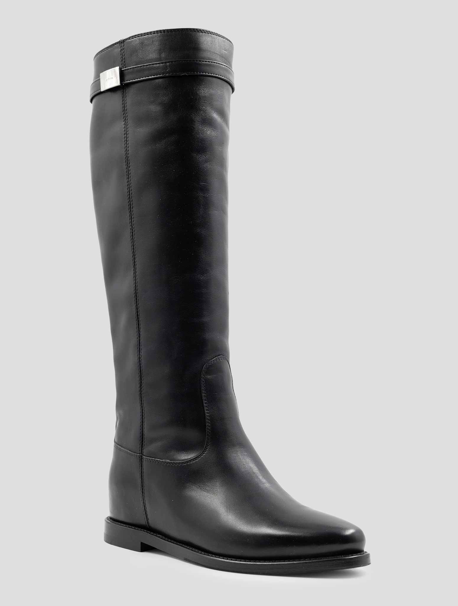 Kiton Black Leather Boots