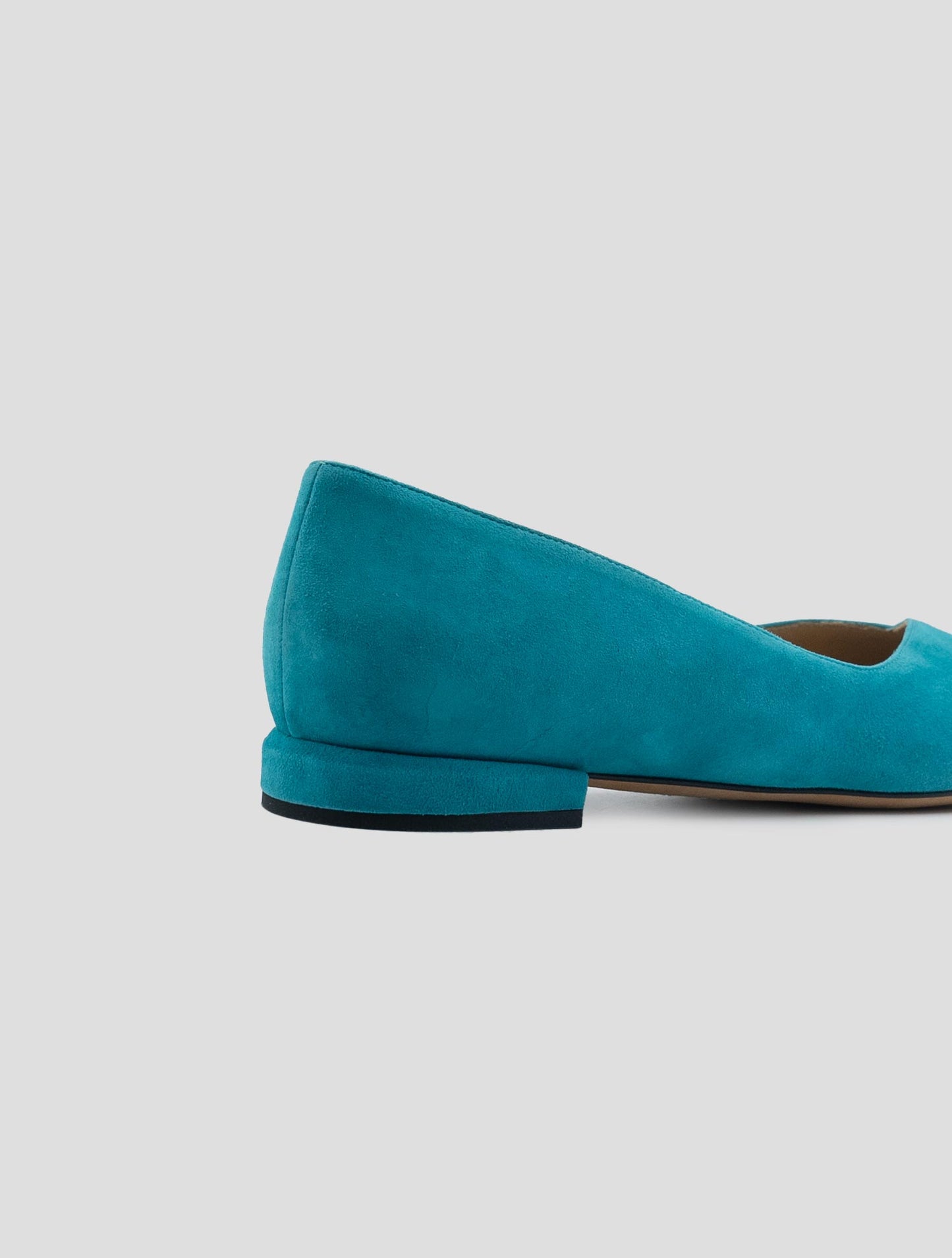 Kiton Light Blue Leather Suede Ballerina