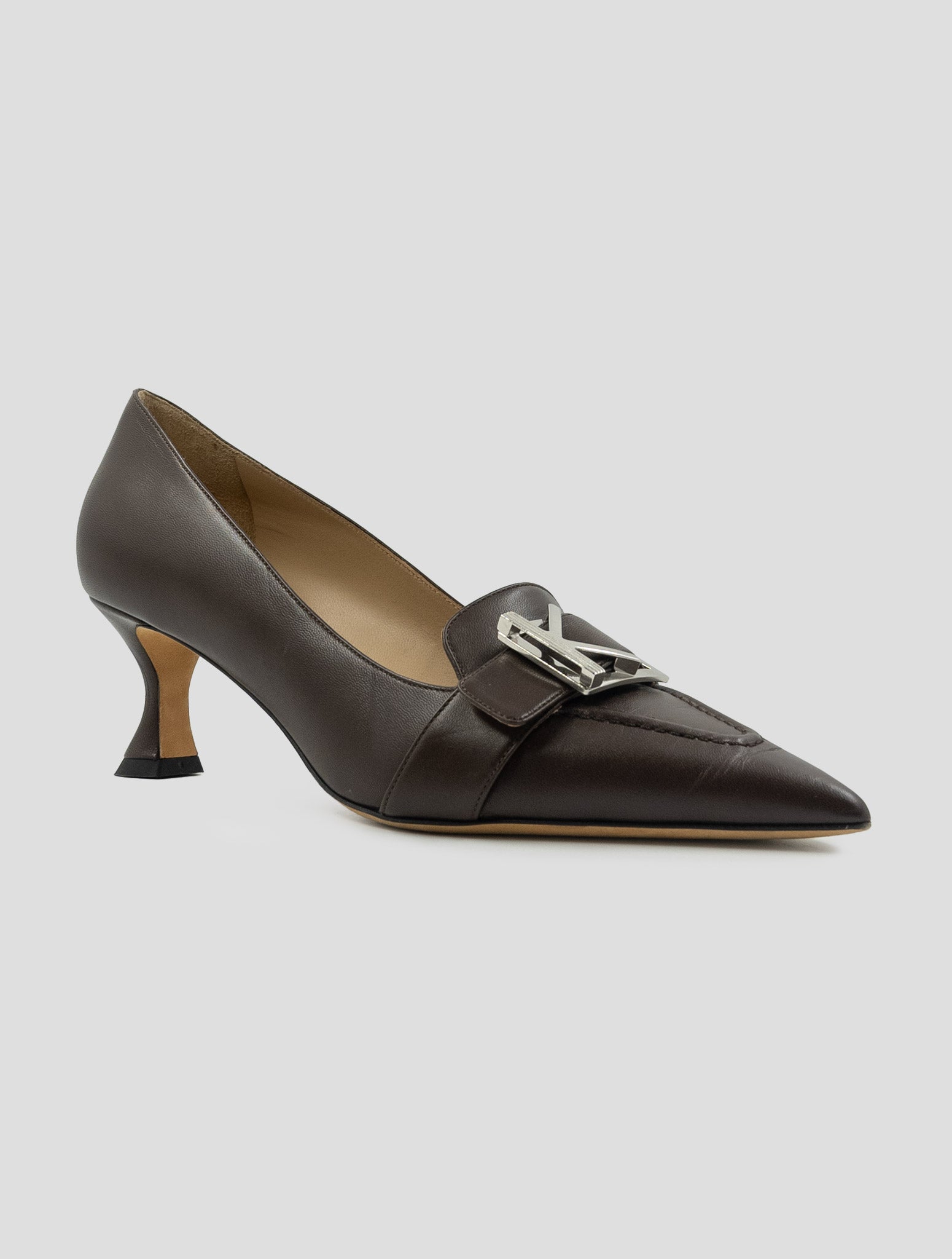 Kiton Brown Leather Decollete