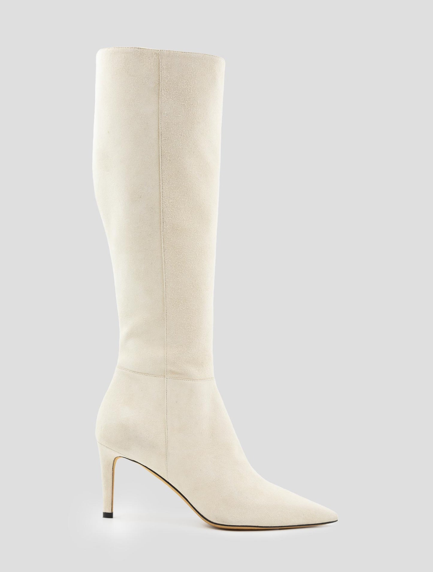 Kiton White Leather Suede Boots
