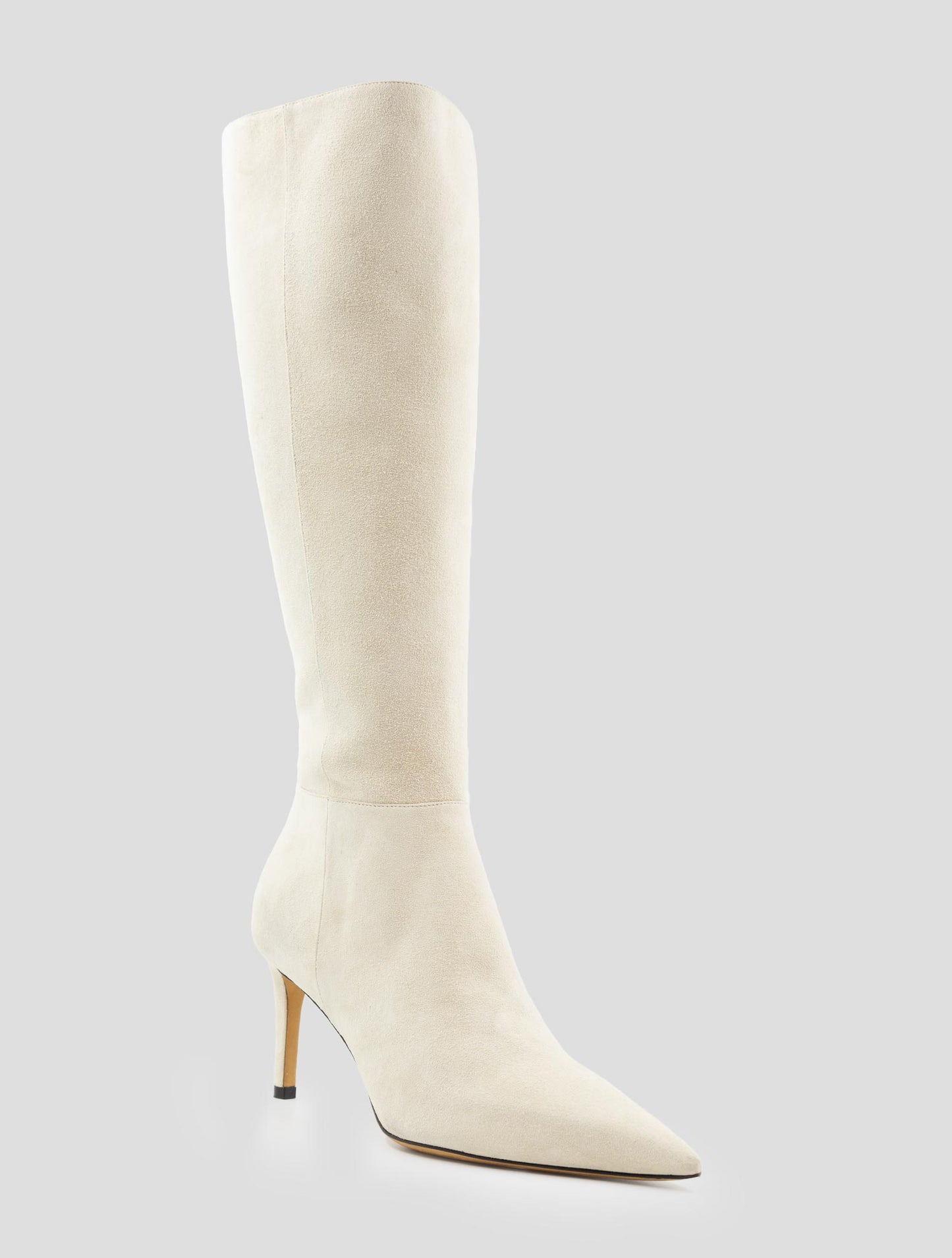 Kiton White Leather Suede Boots