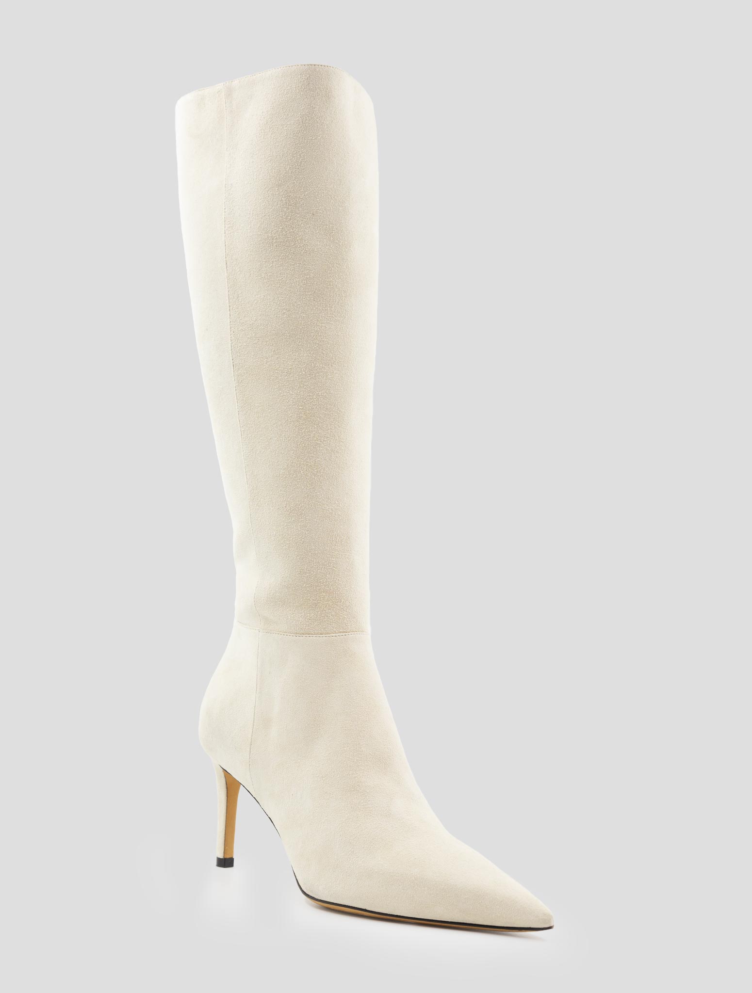 Kiton White Leather Suede Boots