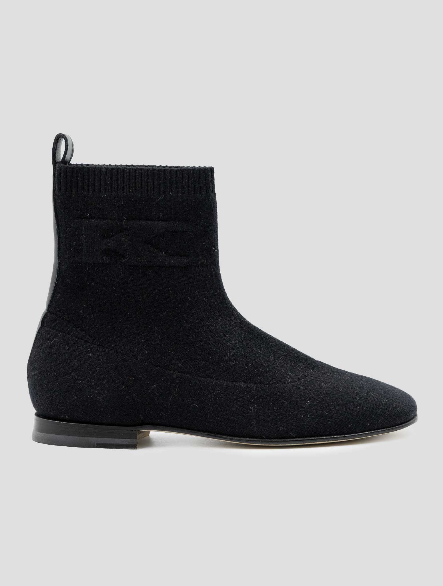 Kiton Black Cashmere Boots