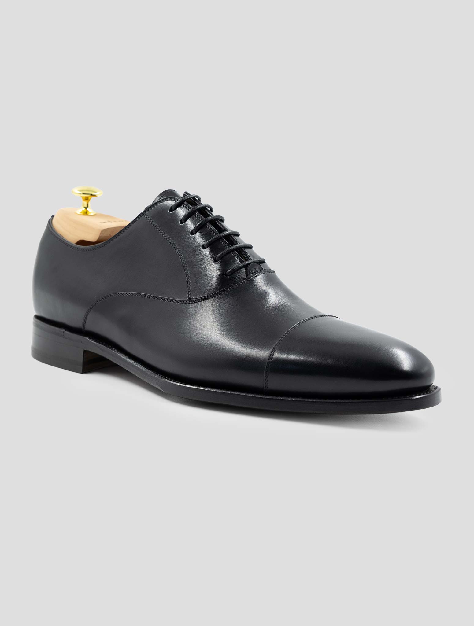 Kiton Black Leather Dress Shoes
