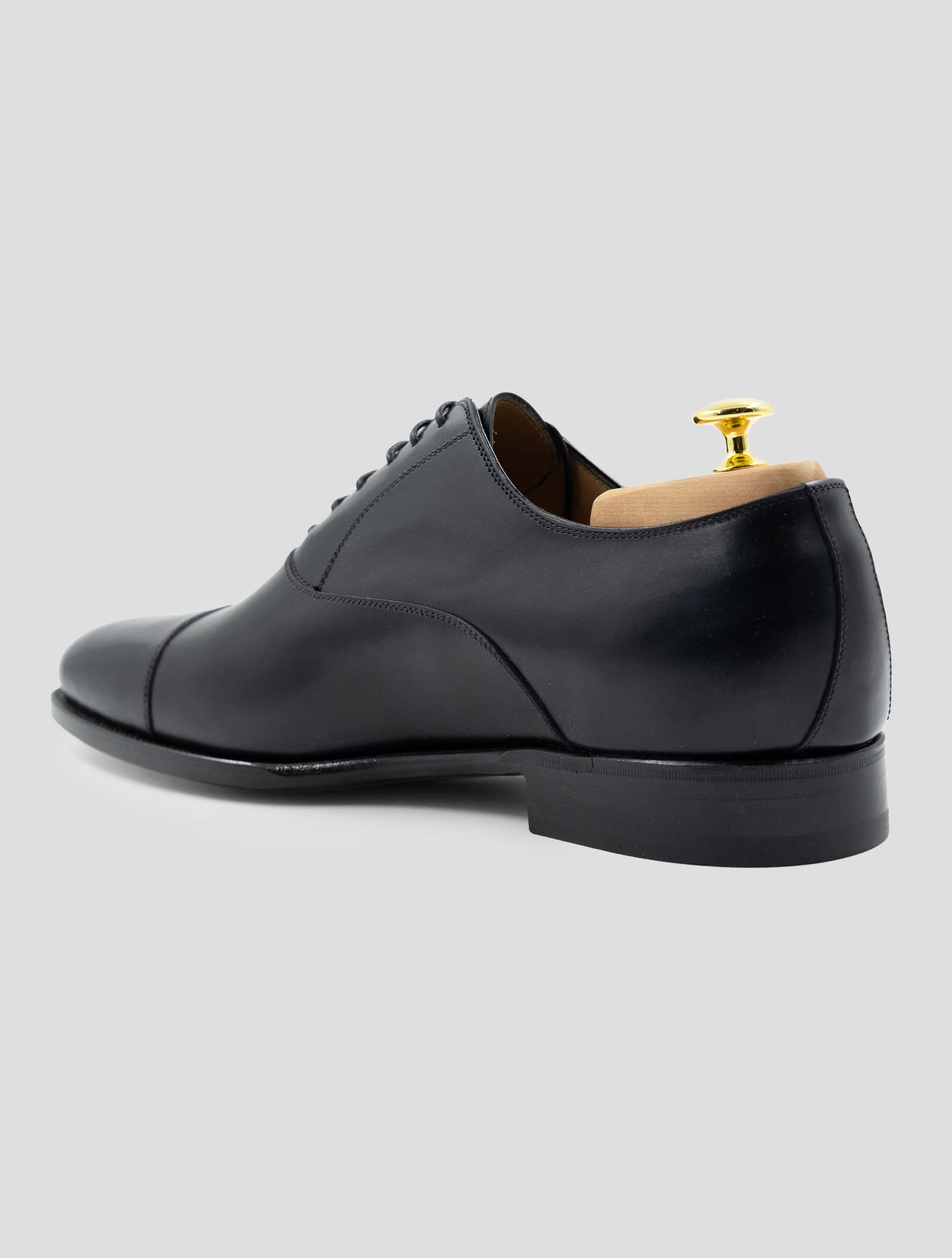 Kiton Black Leather Dress Shoes
