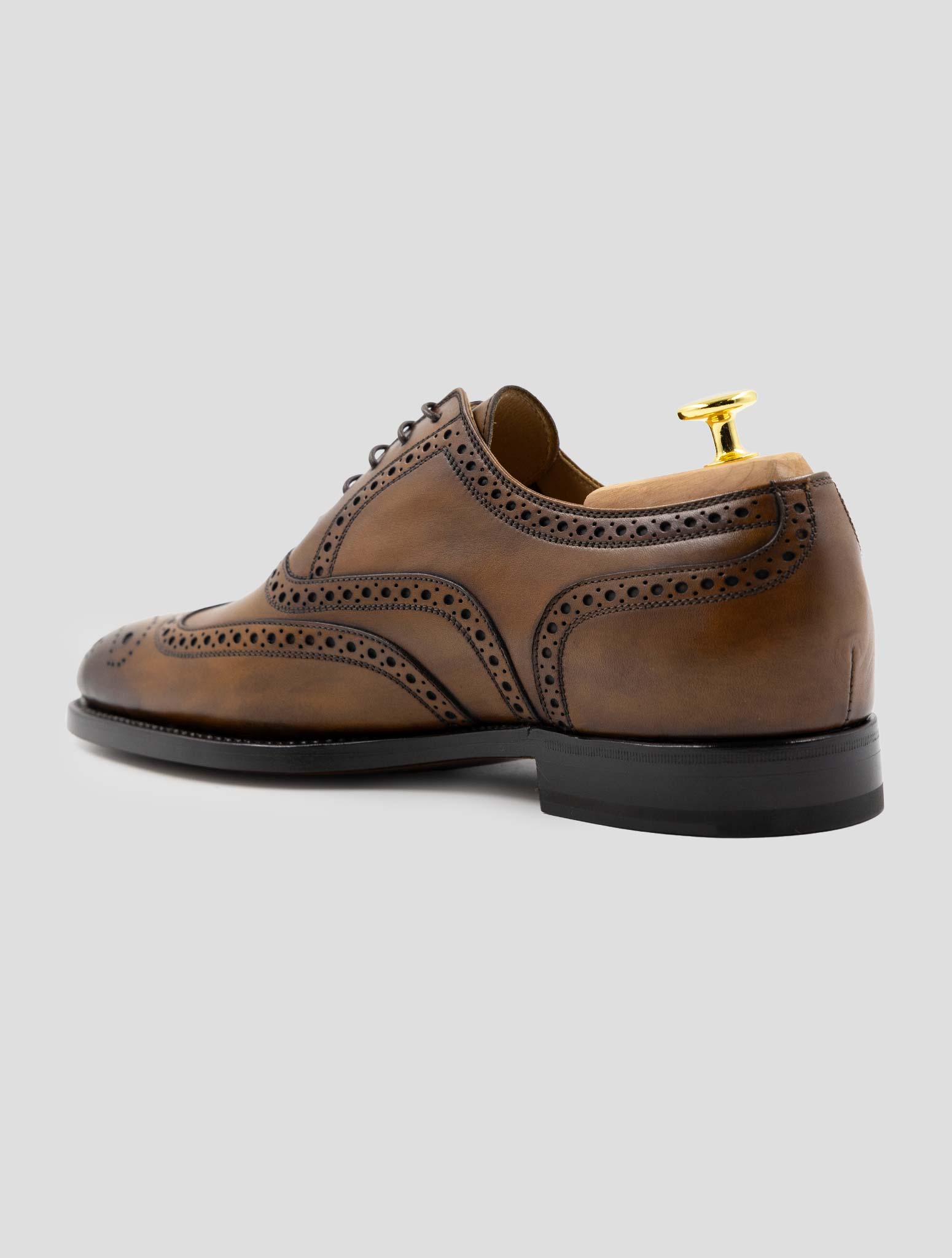 Kiton Brown Leather Dress Shoes