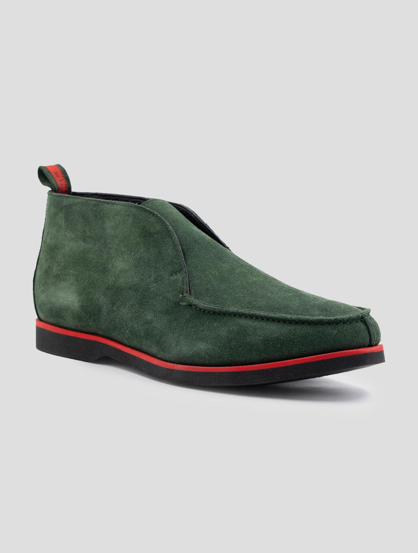 Kiton Green Leather Suede Boots
