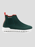 Kiton Green Cotton Ea Sneakers