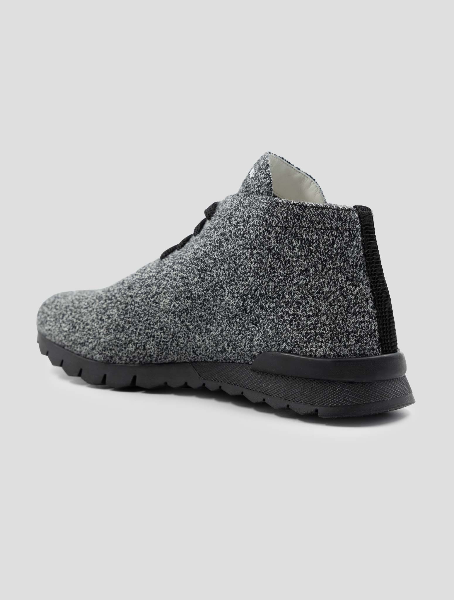 Kiton Gray Black Cashmere Pl Sneakers