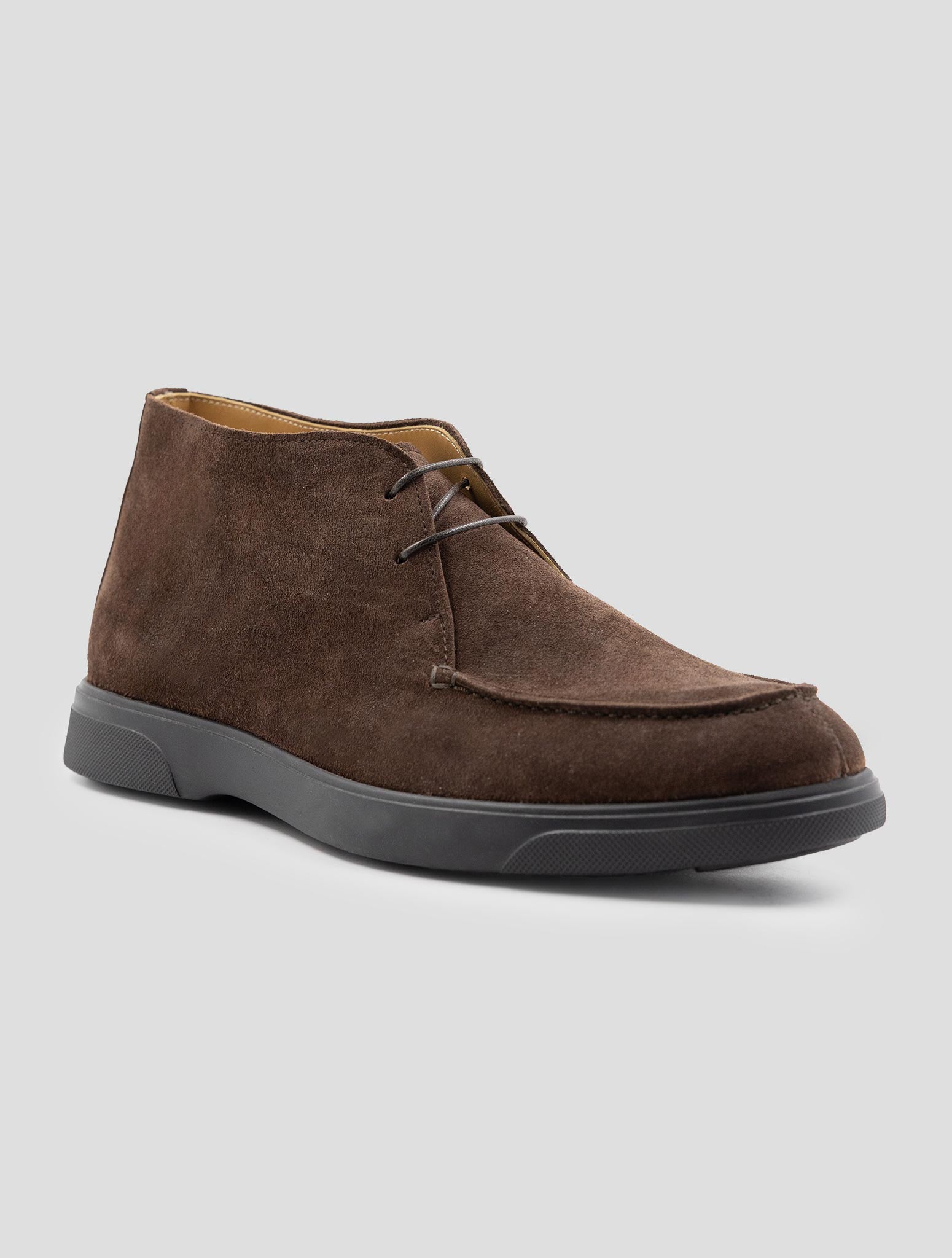 Kiton Brown Leather Suede Boots