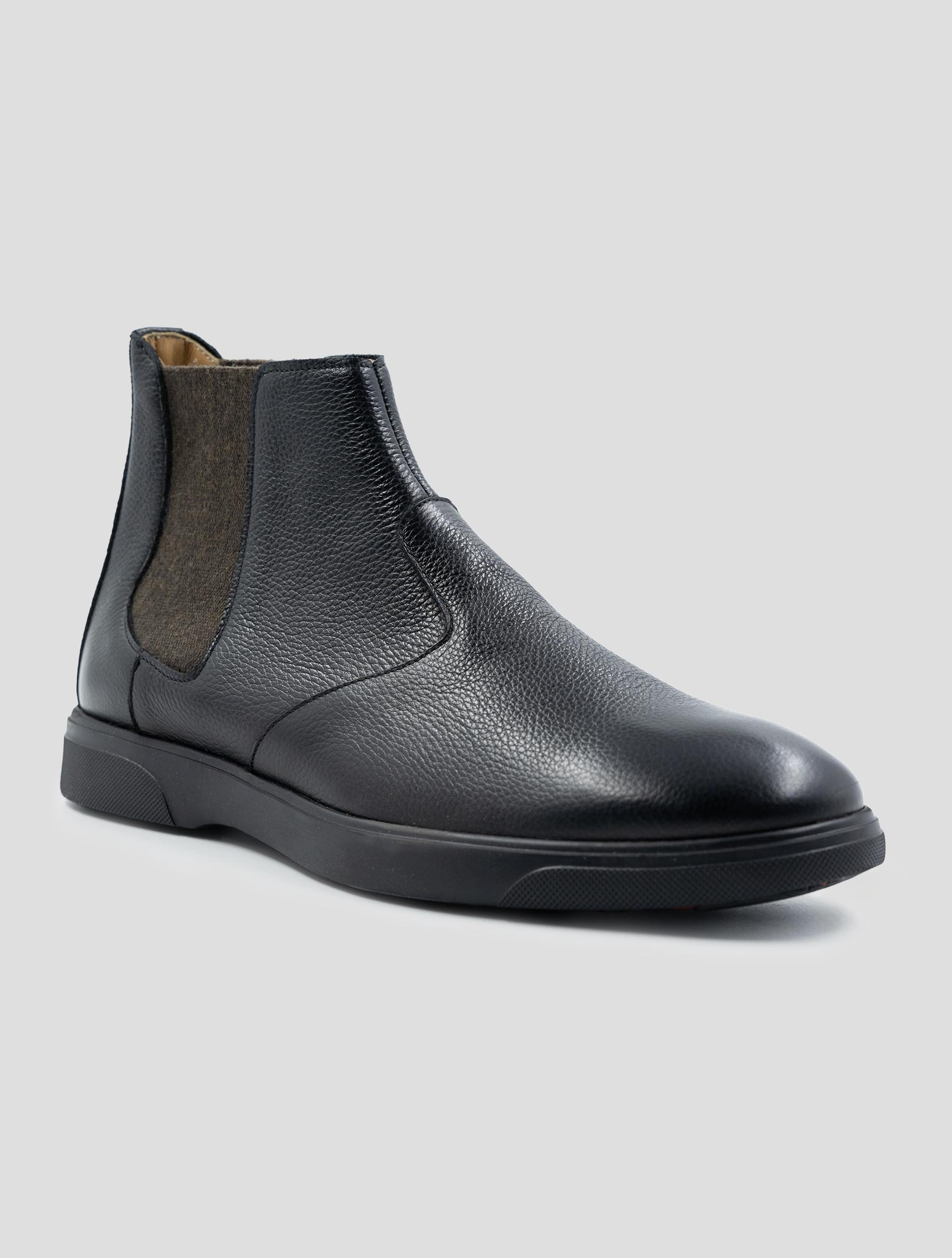 Kiton Black Leather Boots