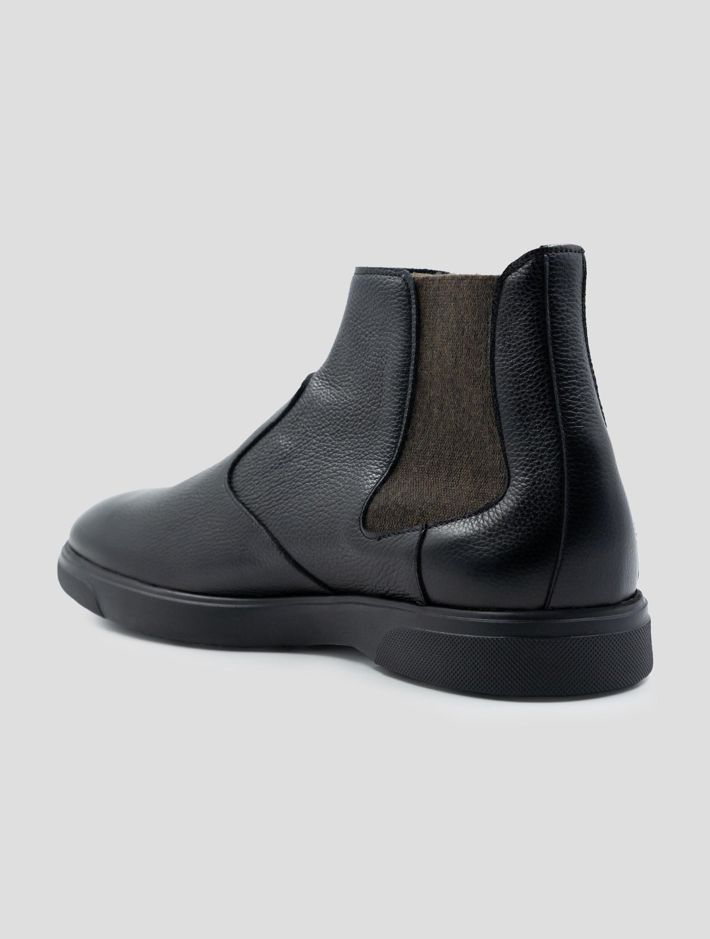 Kiton Black Leather Boots