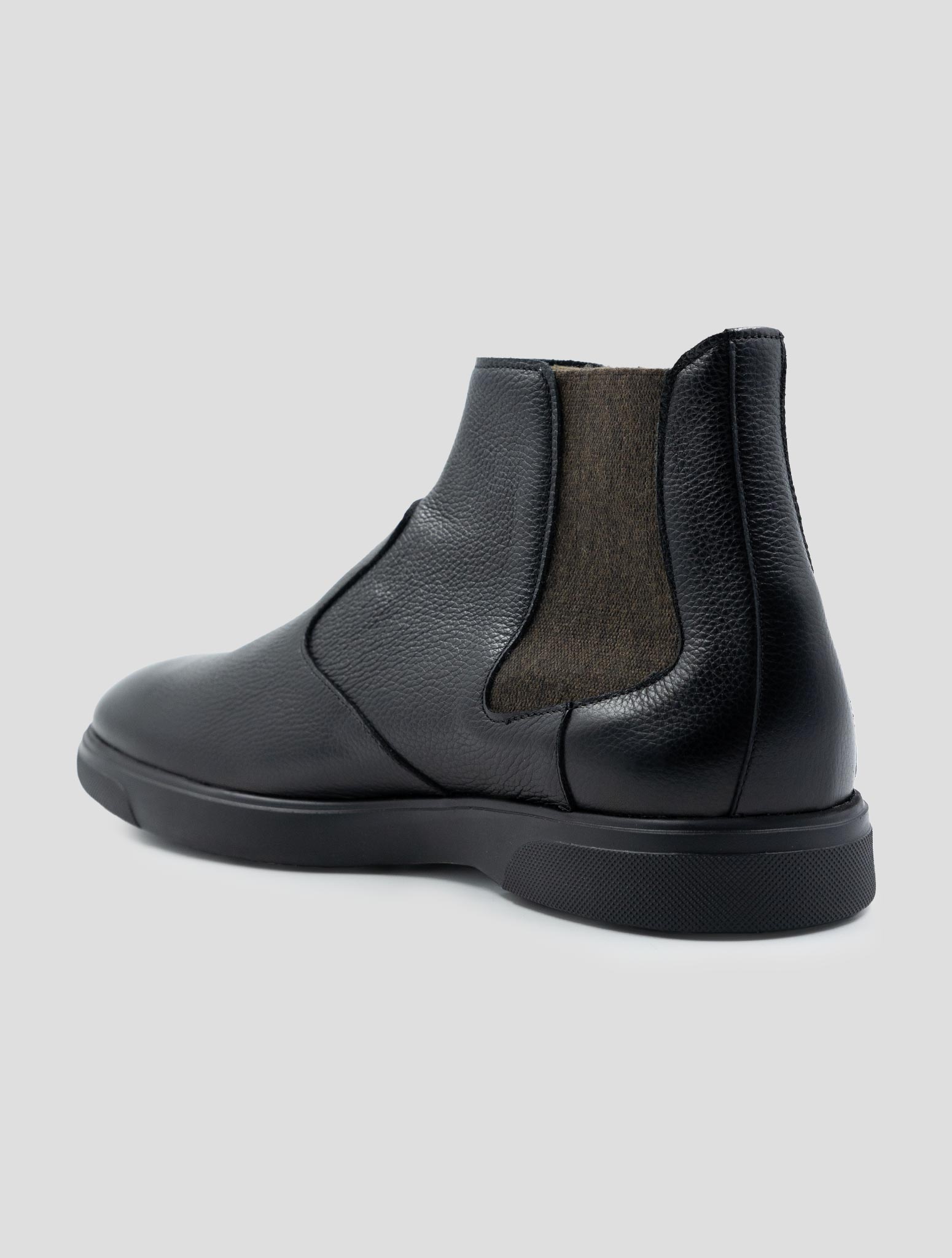 Kiton Black Leather Boots