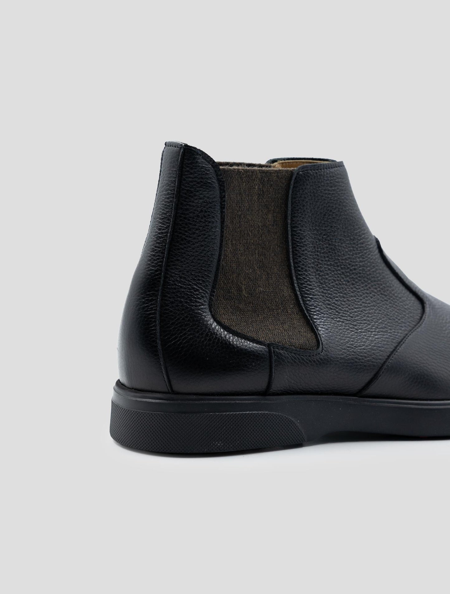 Kiton Black Leather Boots