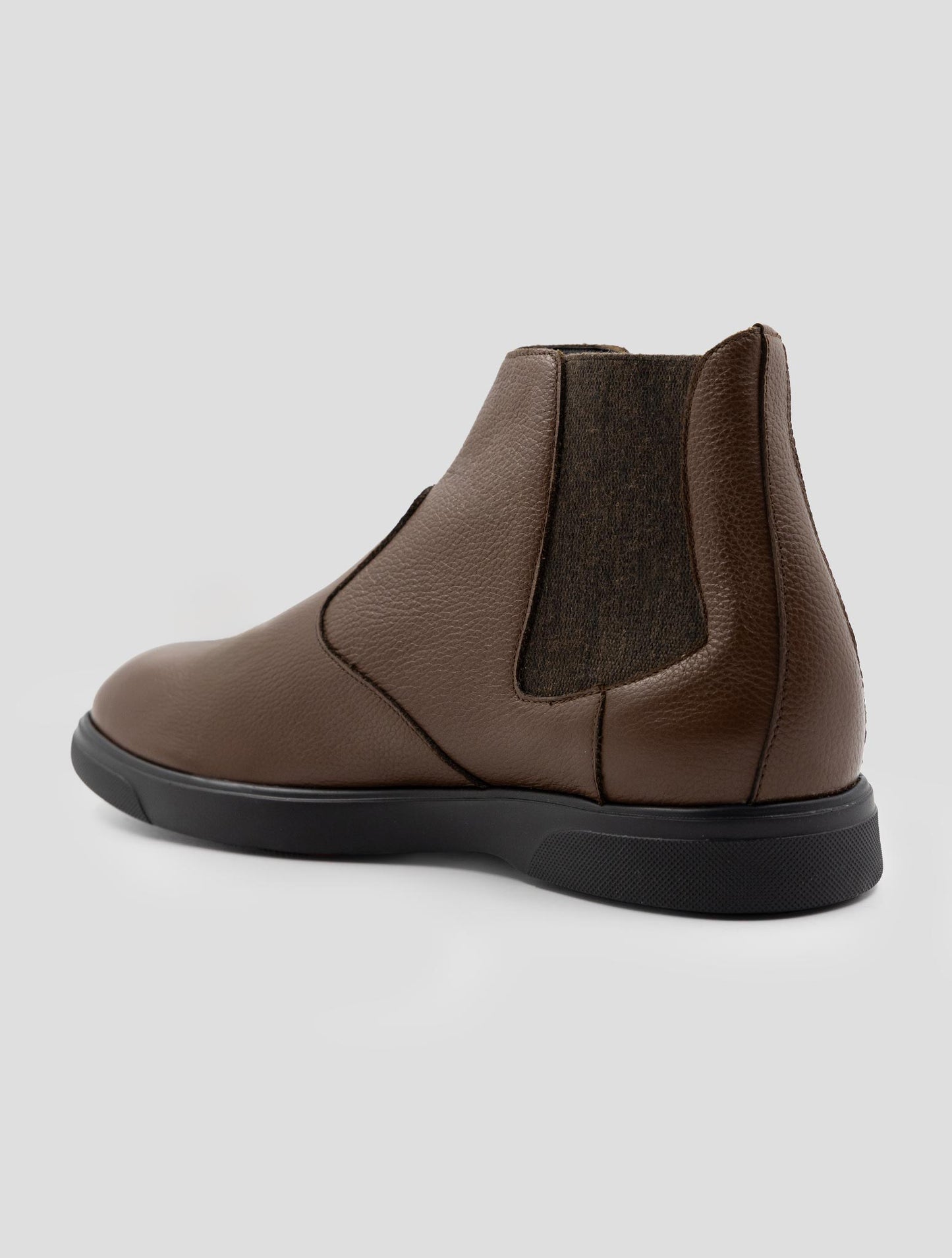 Kiton Brown Leather With Fur Boots