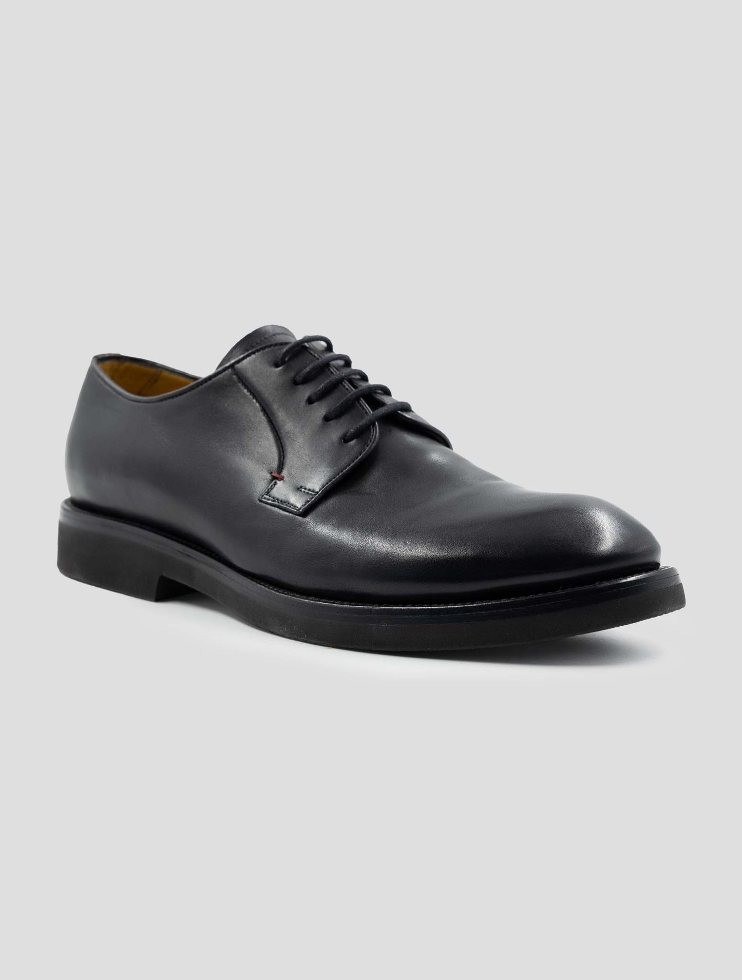 Kiton Black Leather Dress Shoes