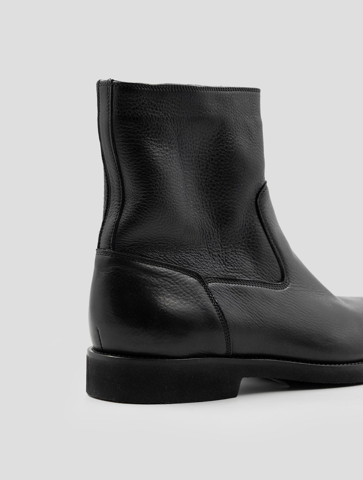 Kiton Black Leather With Fur Boots
