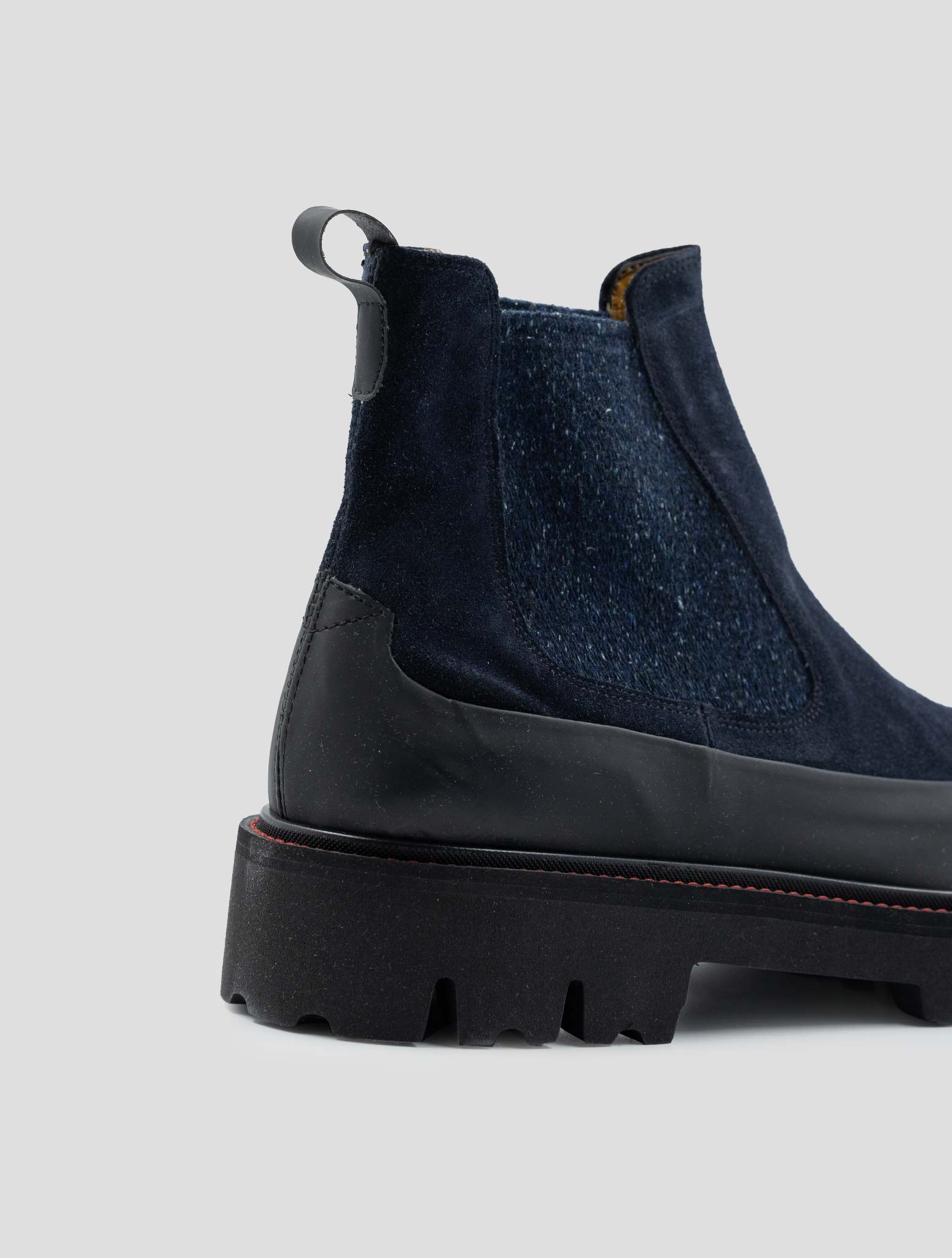 Kiton Blue Leather Suede Boots