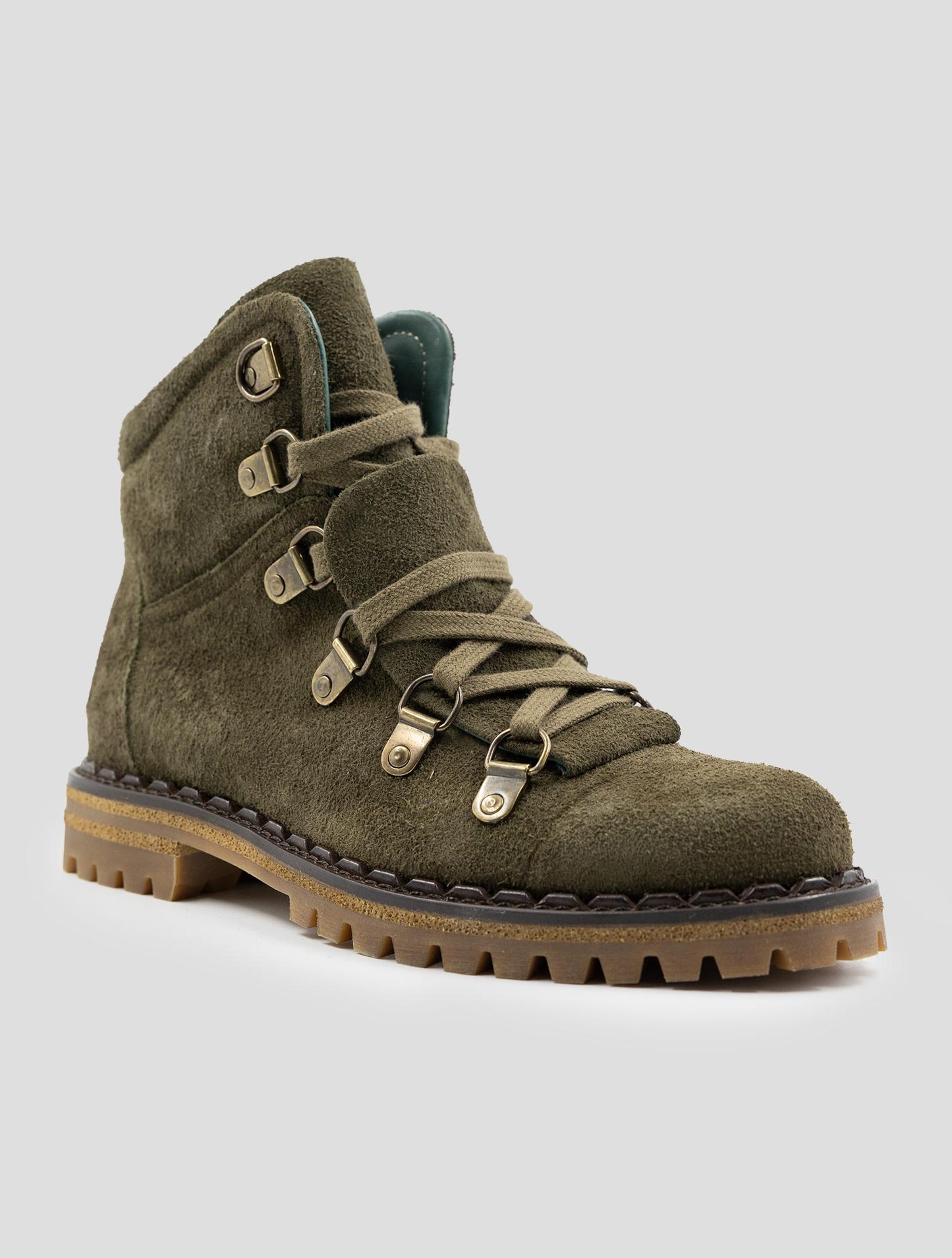 Kiton Green Leather Suede Boots