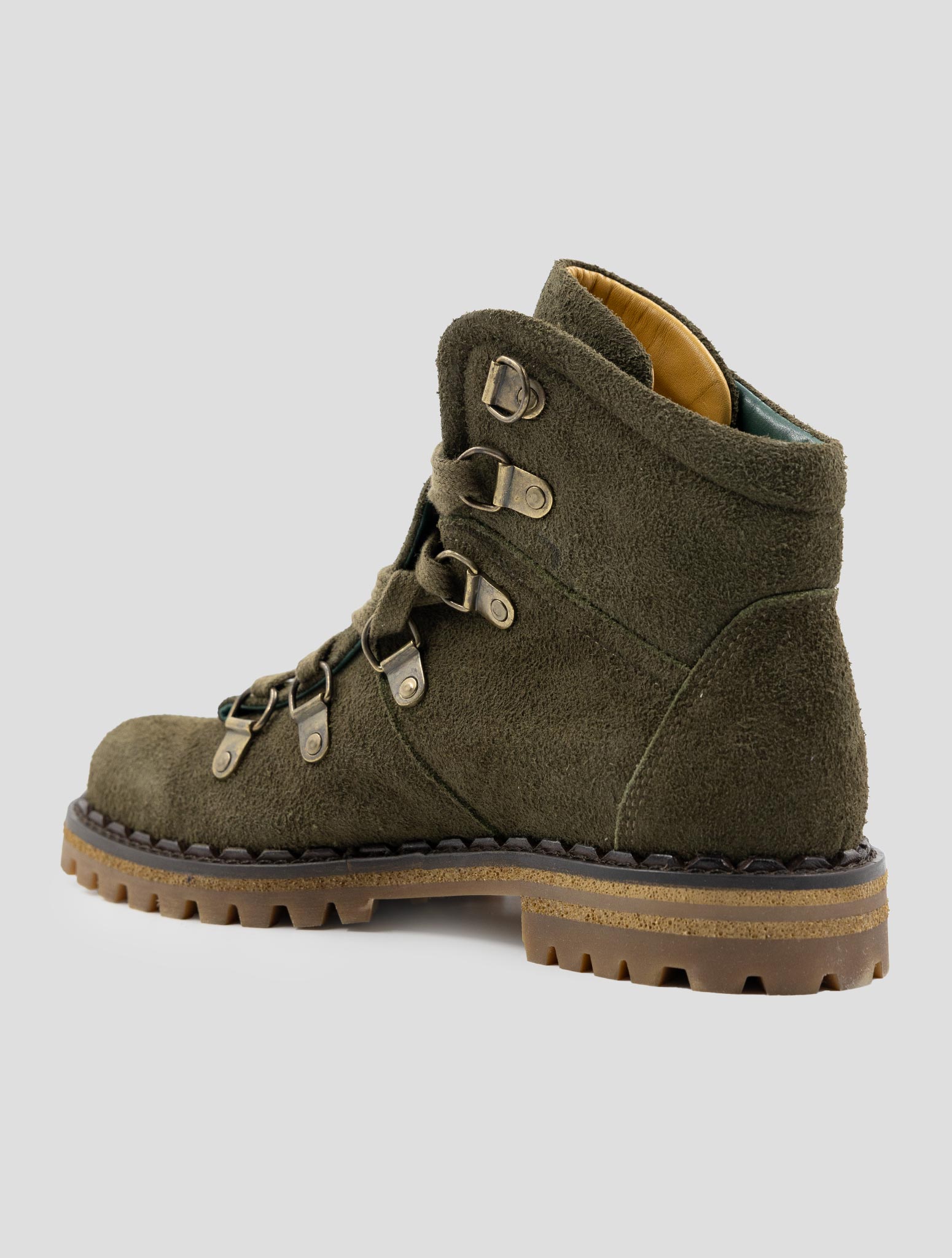 Kiton Green Leather Suede Boots