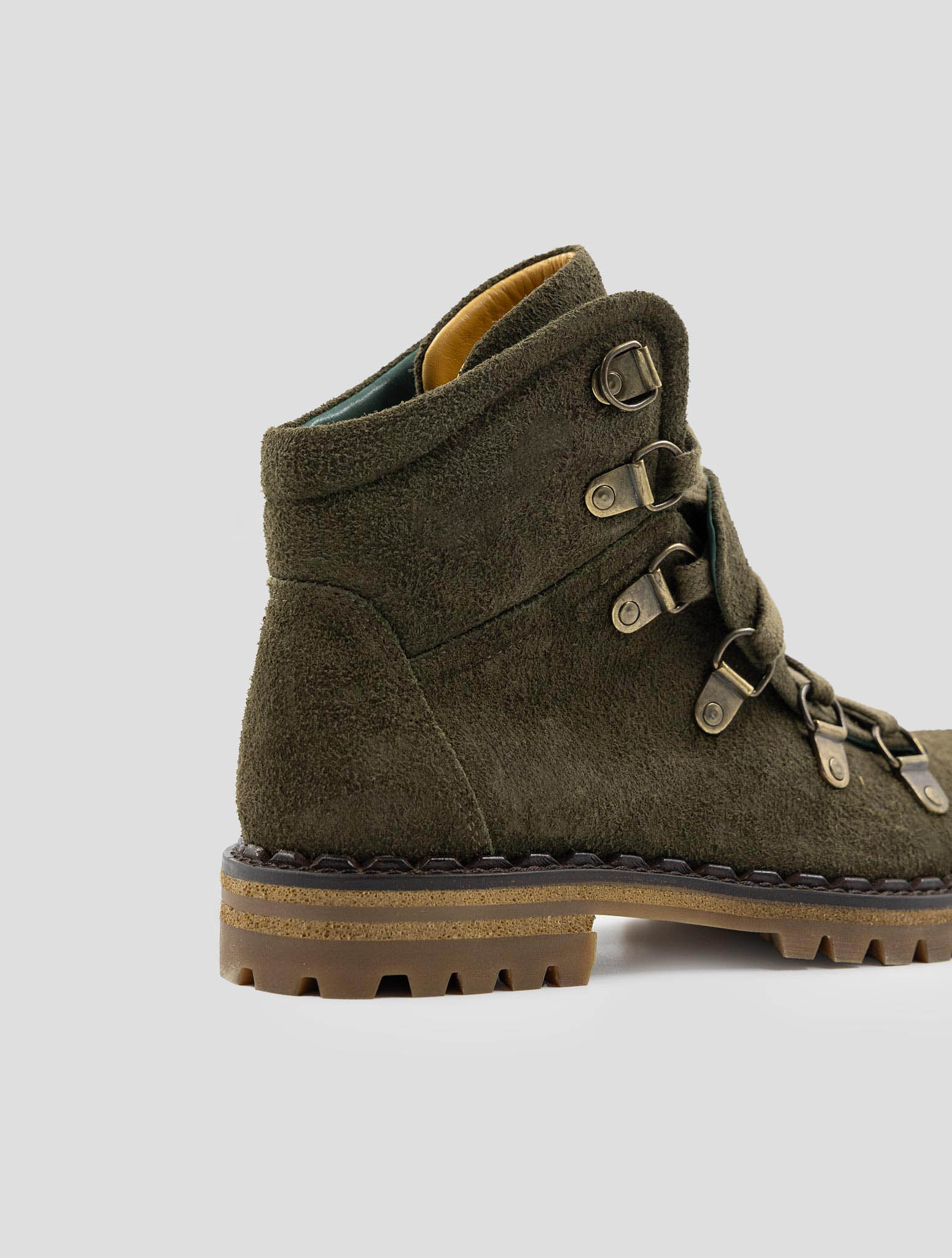 Kiton Green Leather Suede Boots