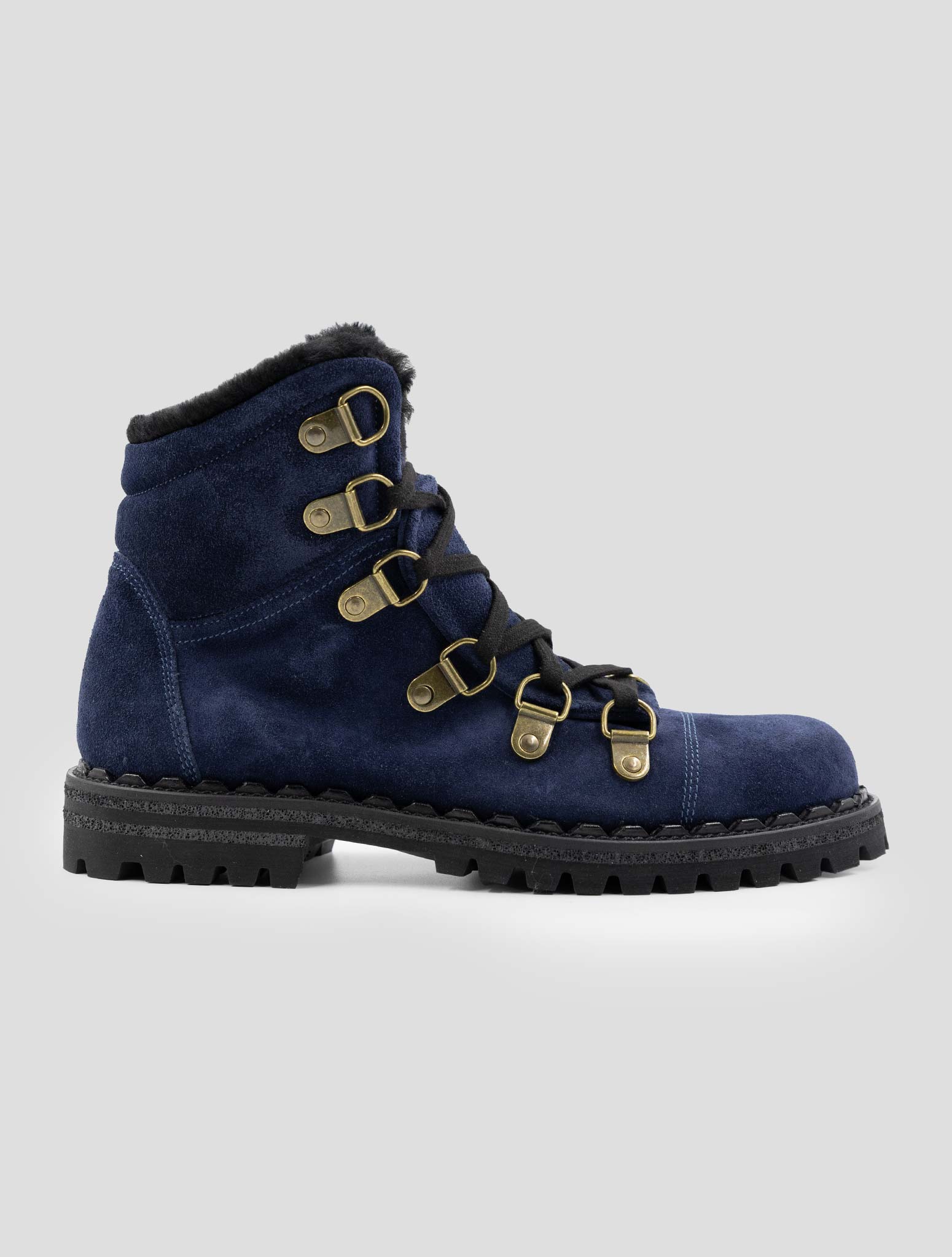 Kiton Blue Leather Suede Boots