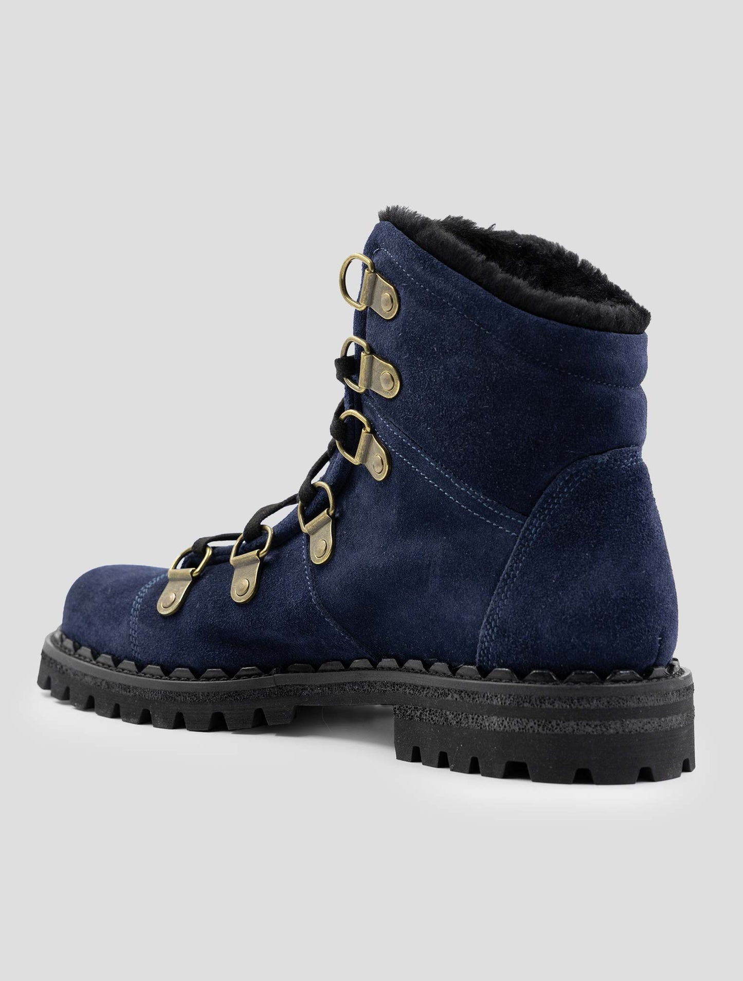 Kiton Blue Leather Suede Boots