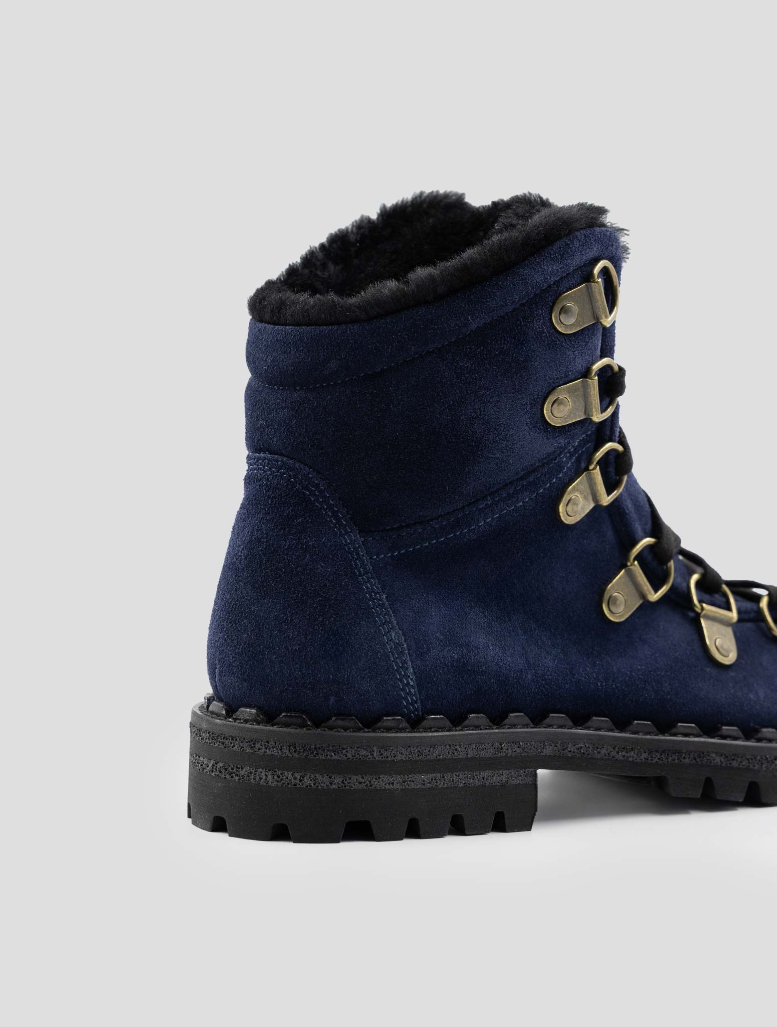 Kiton Blue Leather Suede Boots