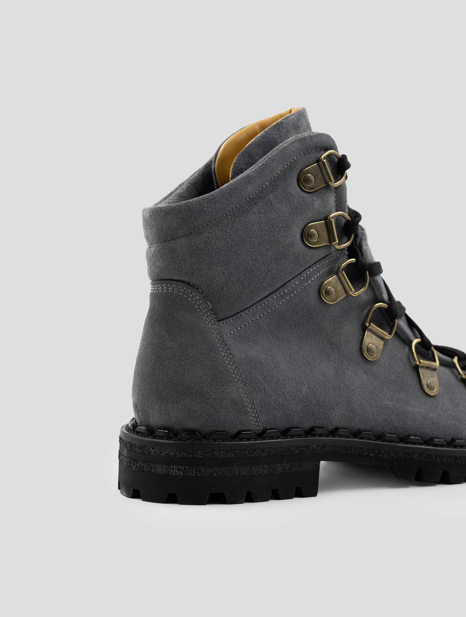 Kiton Gray Leather Suede Boots