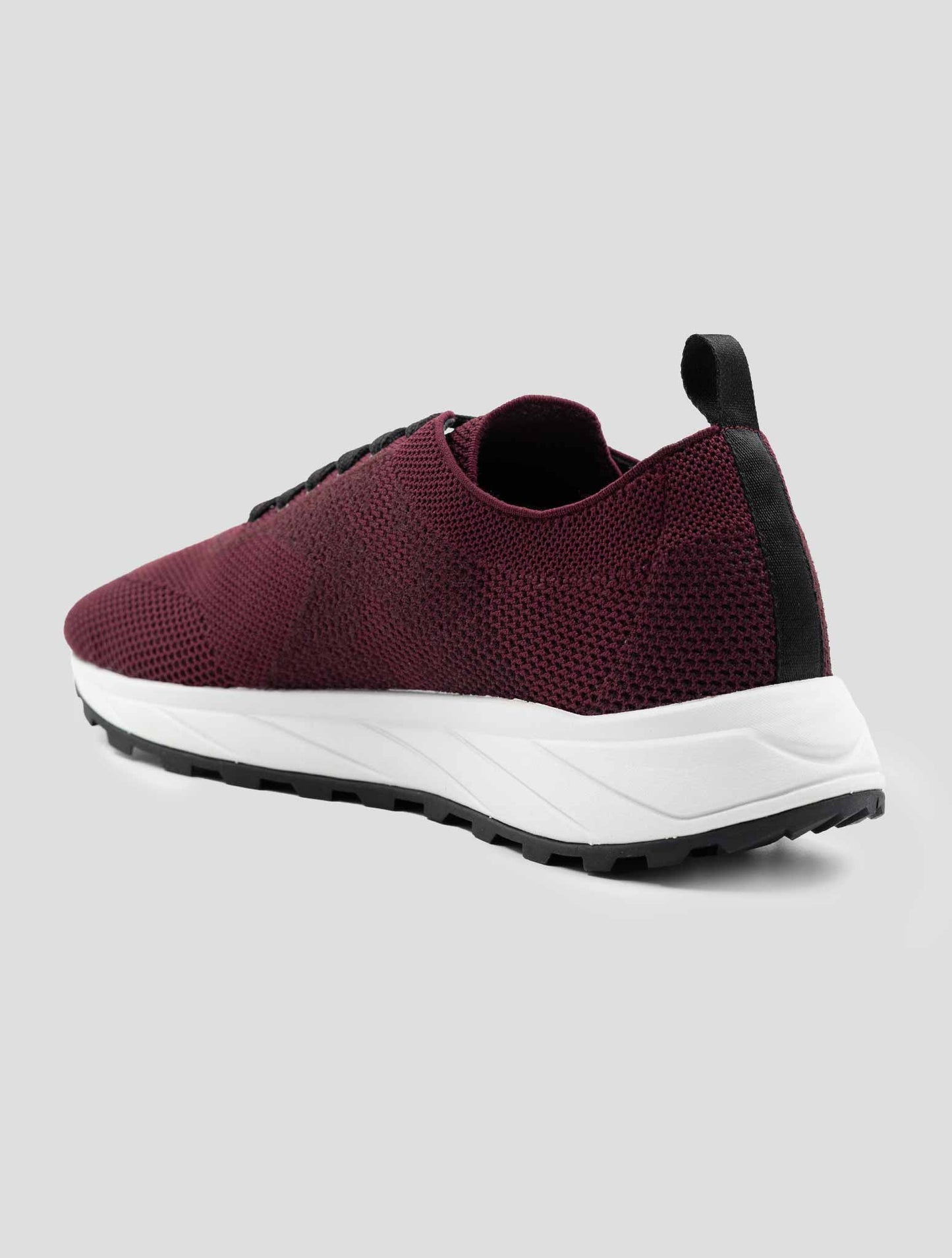 Kiton Burgundy Pl Pu Wool Sneakers