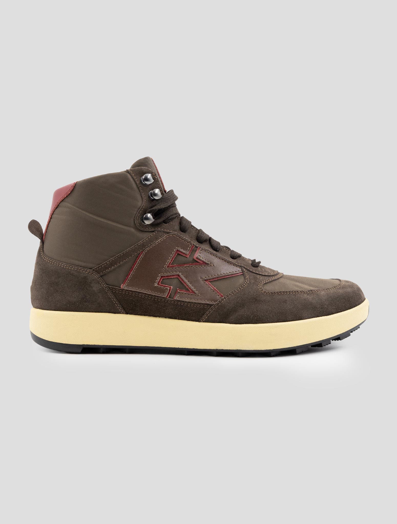 Kiton Brown Leather Suede Pl Boots