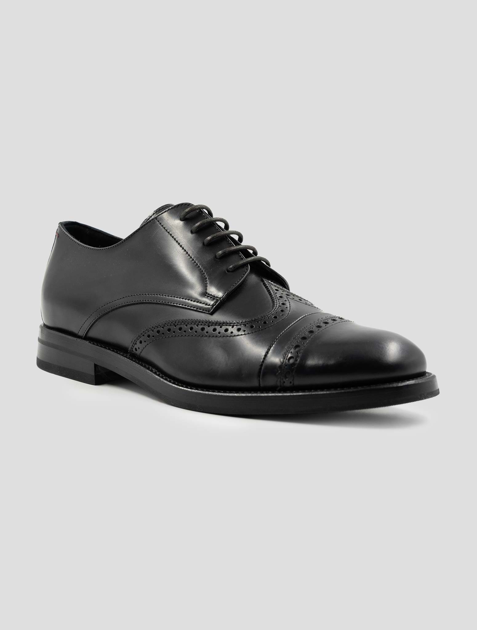 Kiton Black Leather Dress Shoes