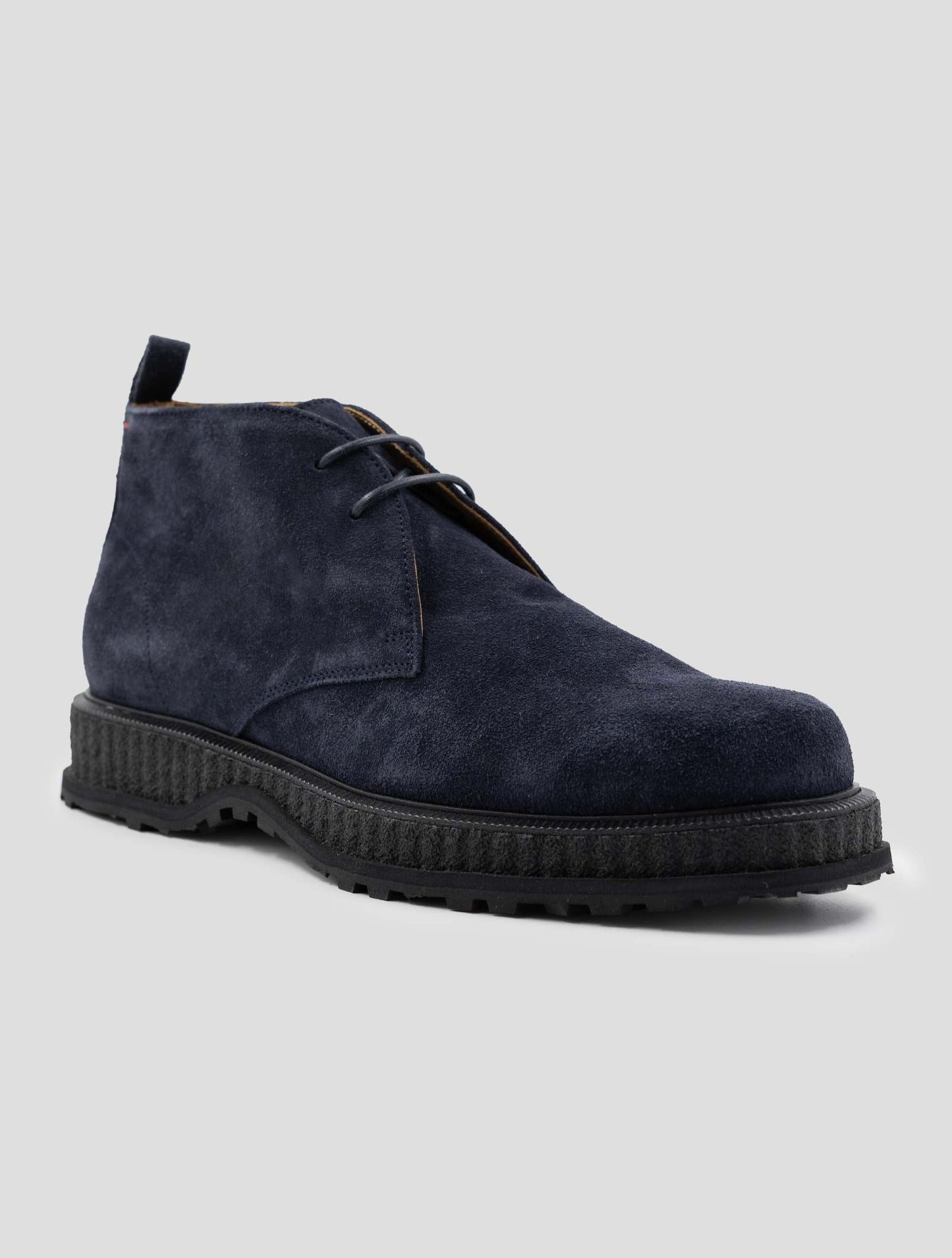 Kiton Blue Leather Suede Boots