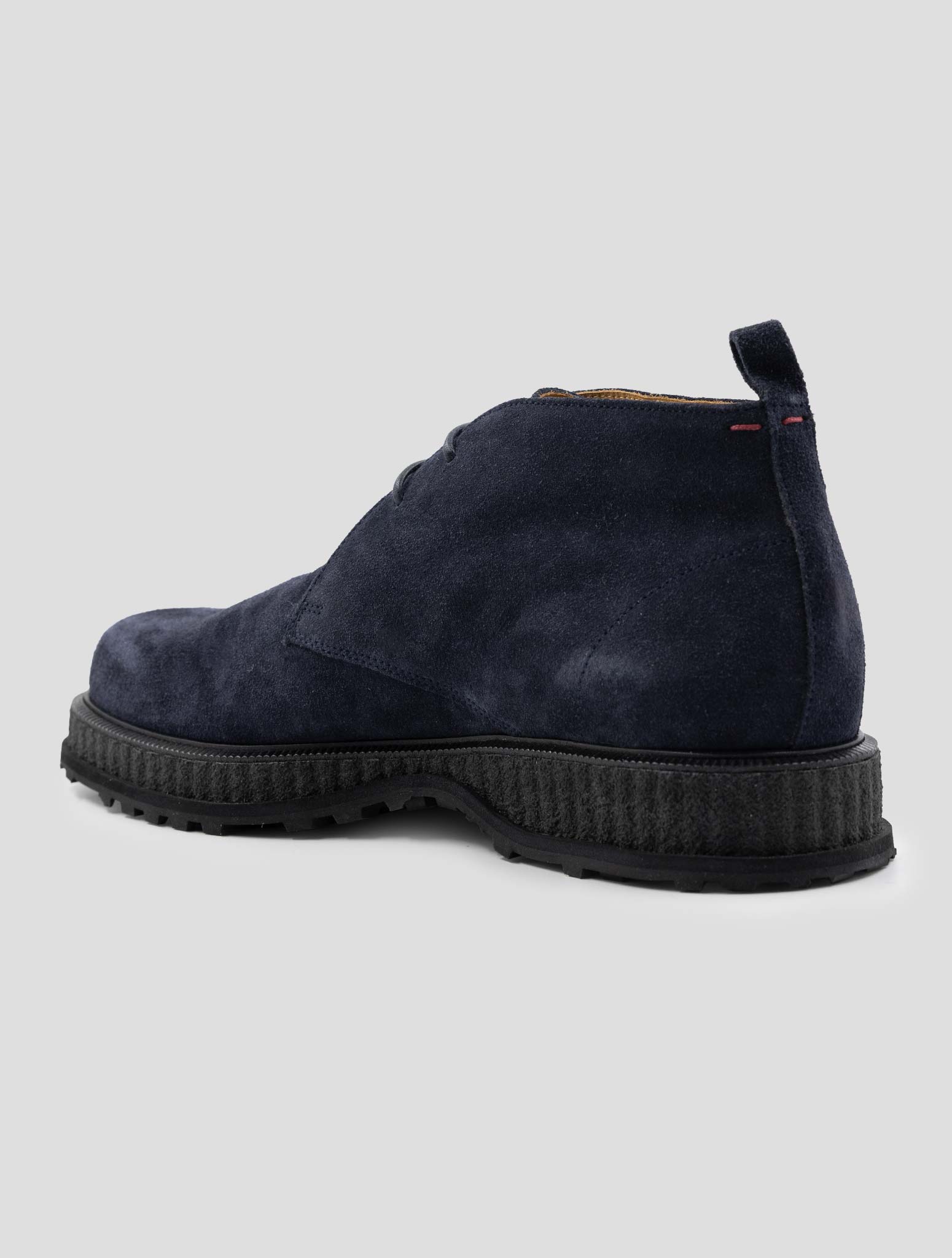 Kiton Blue Leather Suede Boots
