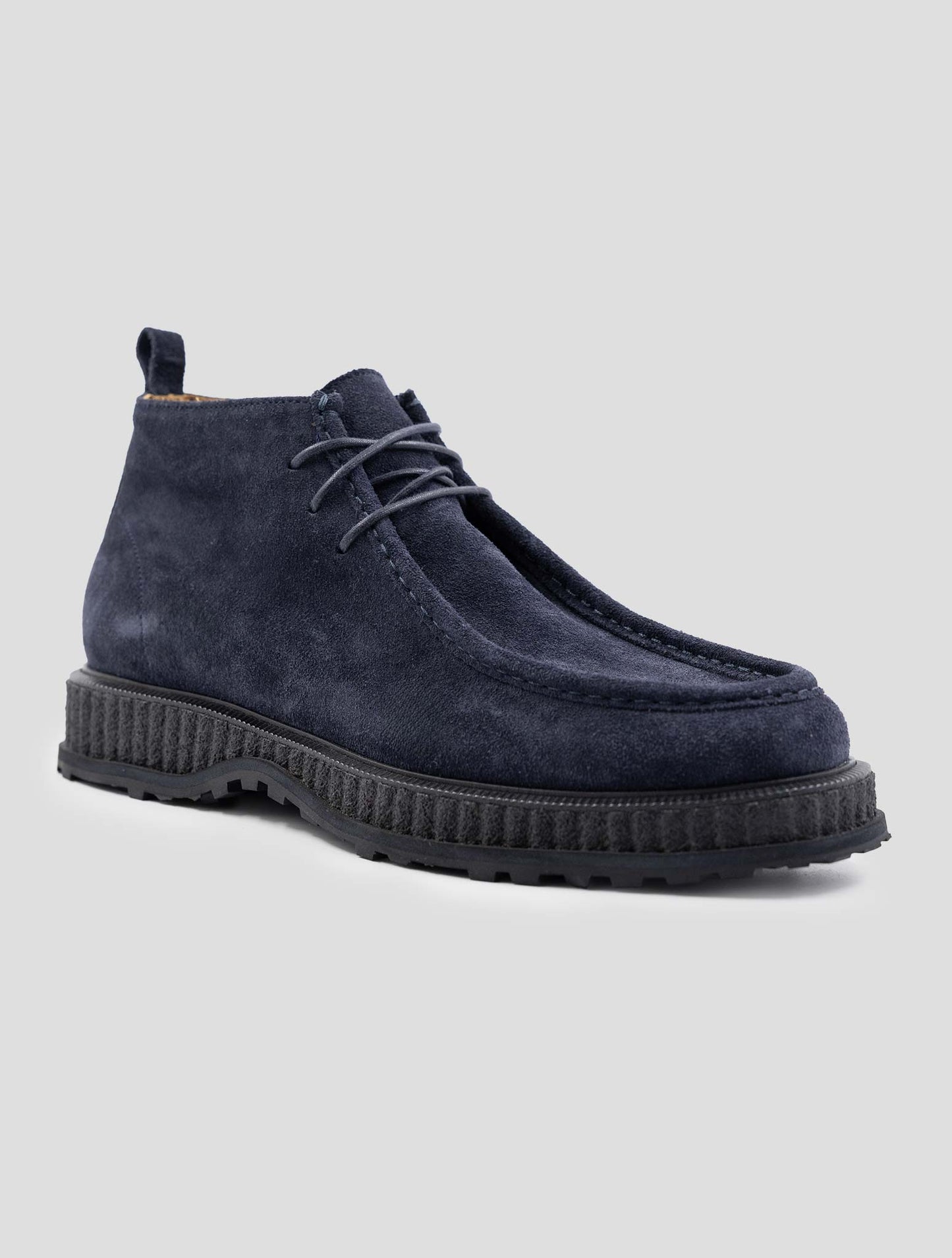 Kiton Blue Leather Suede Boots