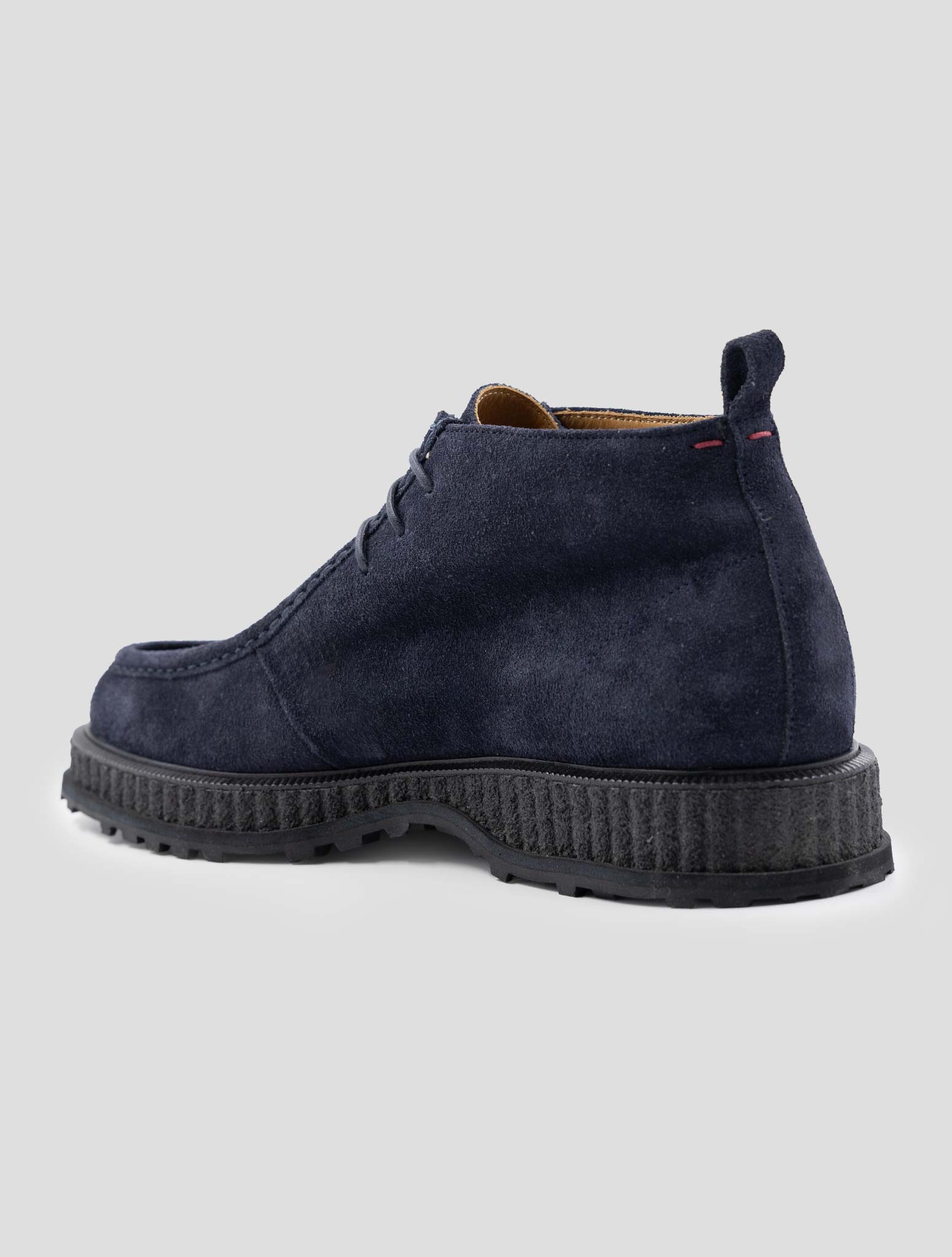 Kiton Blue Leather Suede Boots