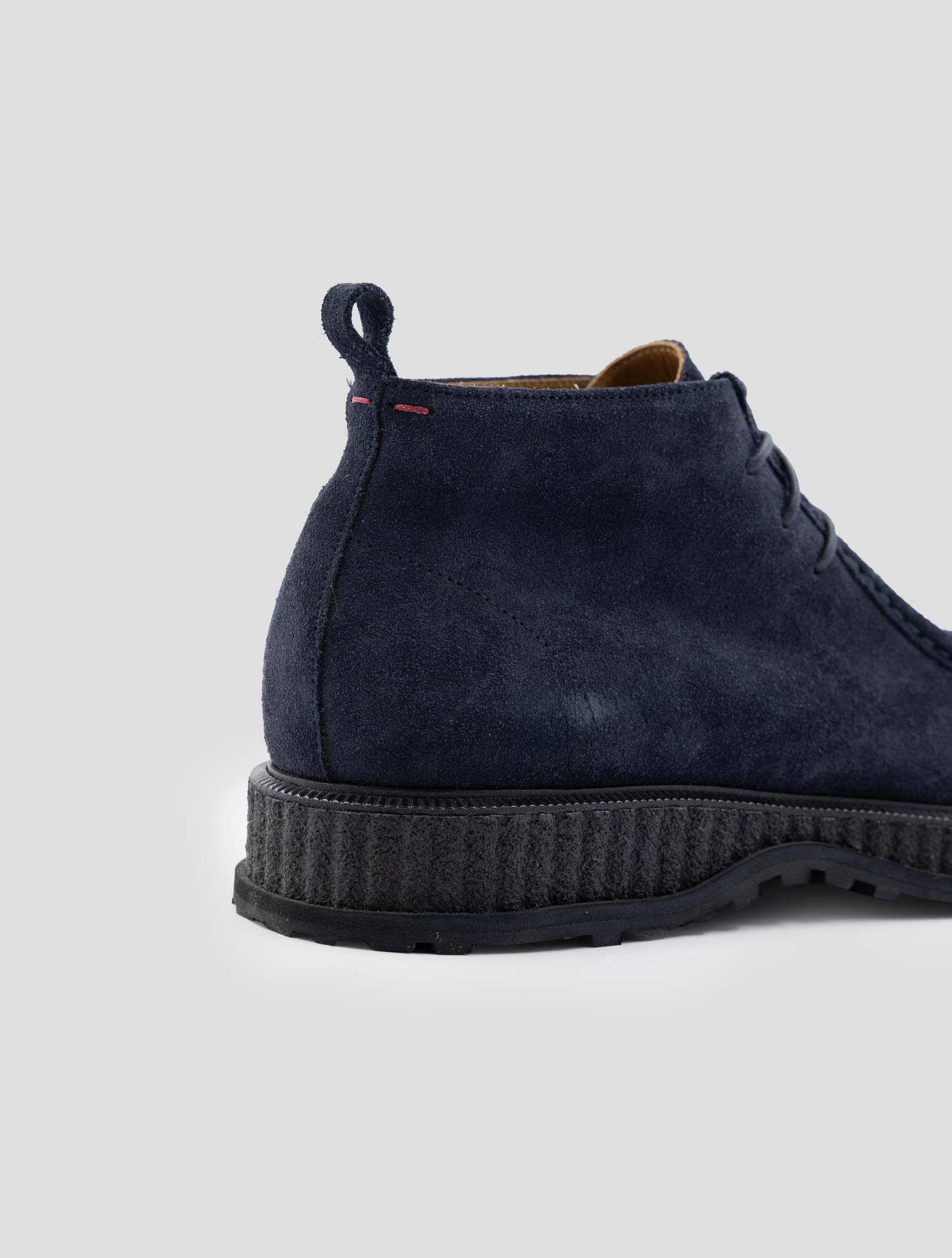 Kiton Blue Leather Suede Boots