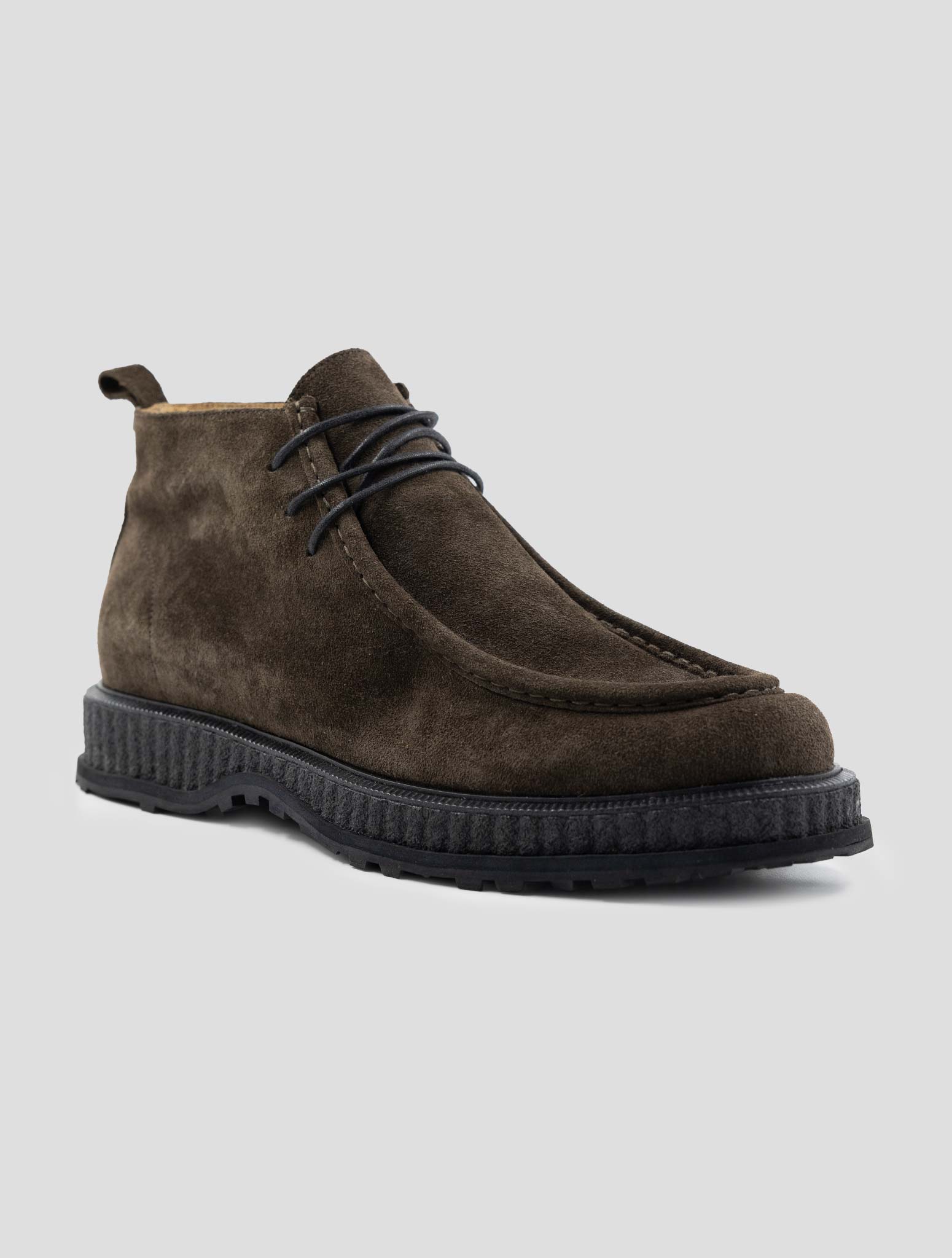 Kiton Brown Leather Suede Boots