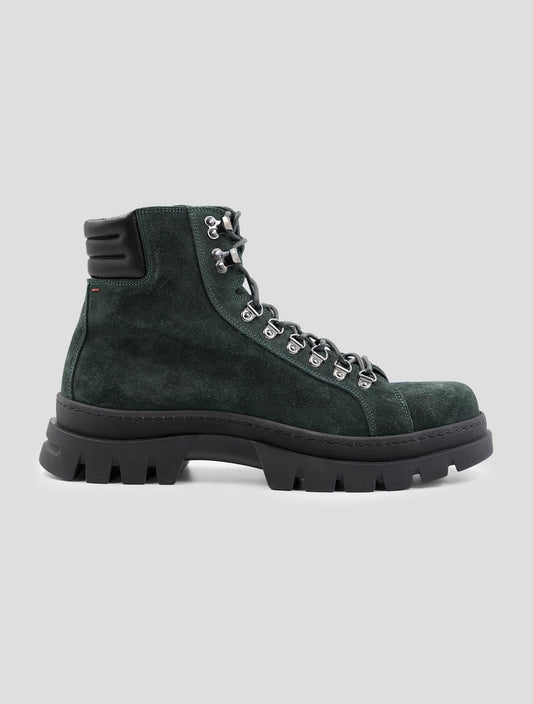 Kiton Green Leather Suede Boots